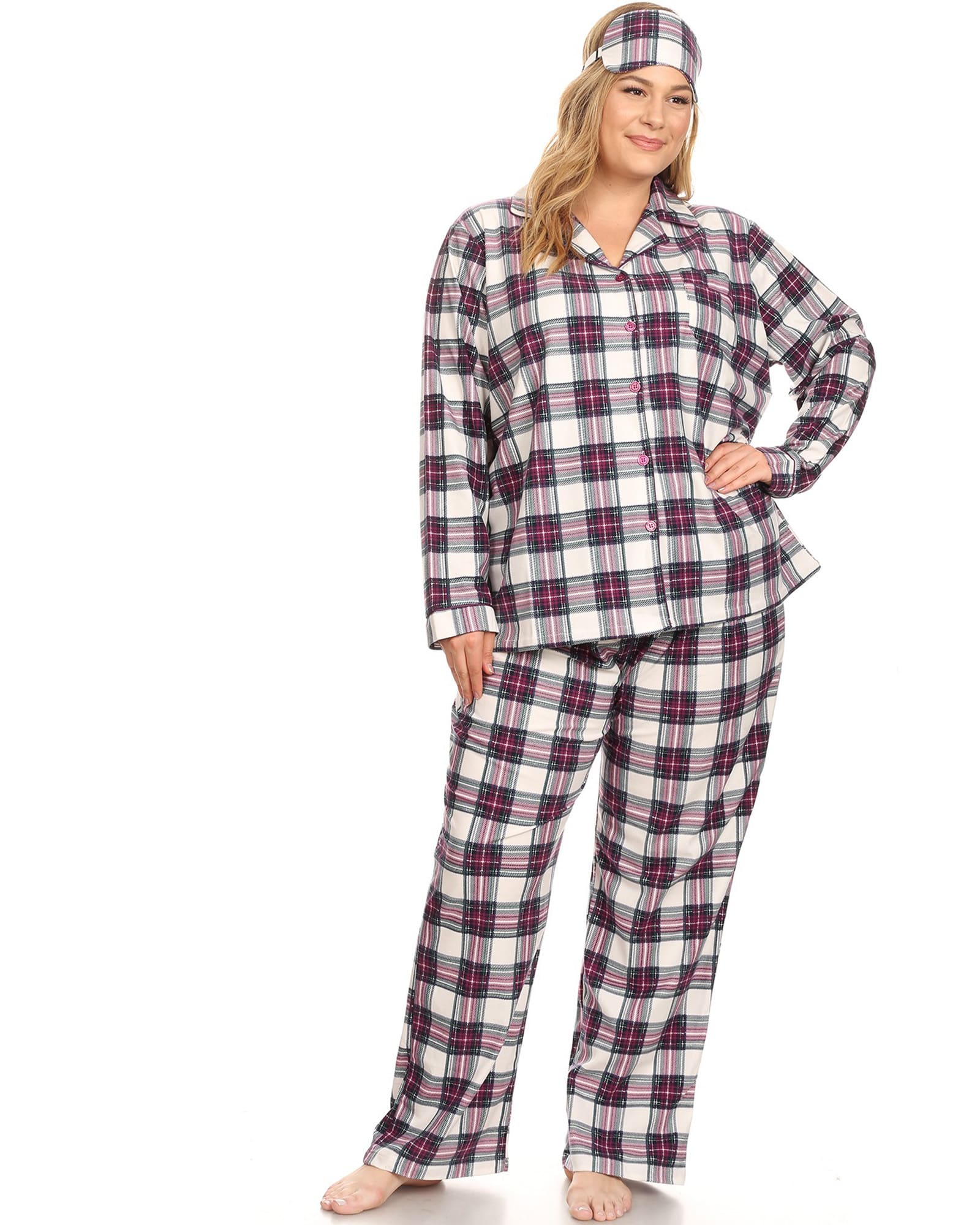 3-piece Plus-size Pajama Set