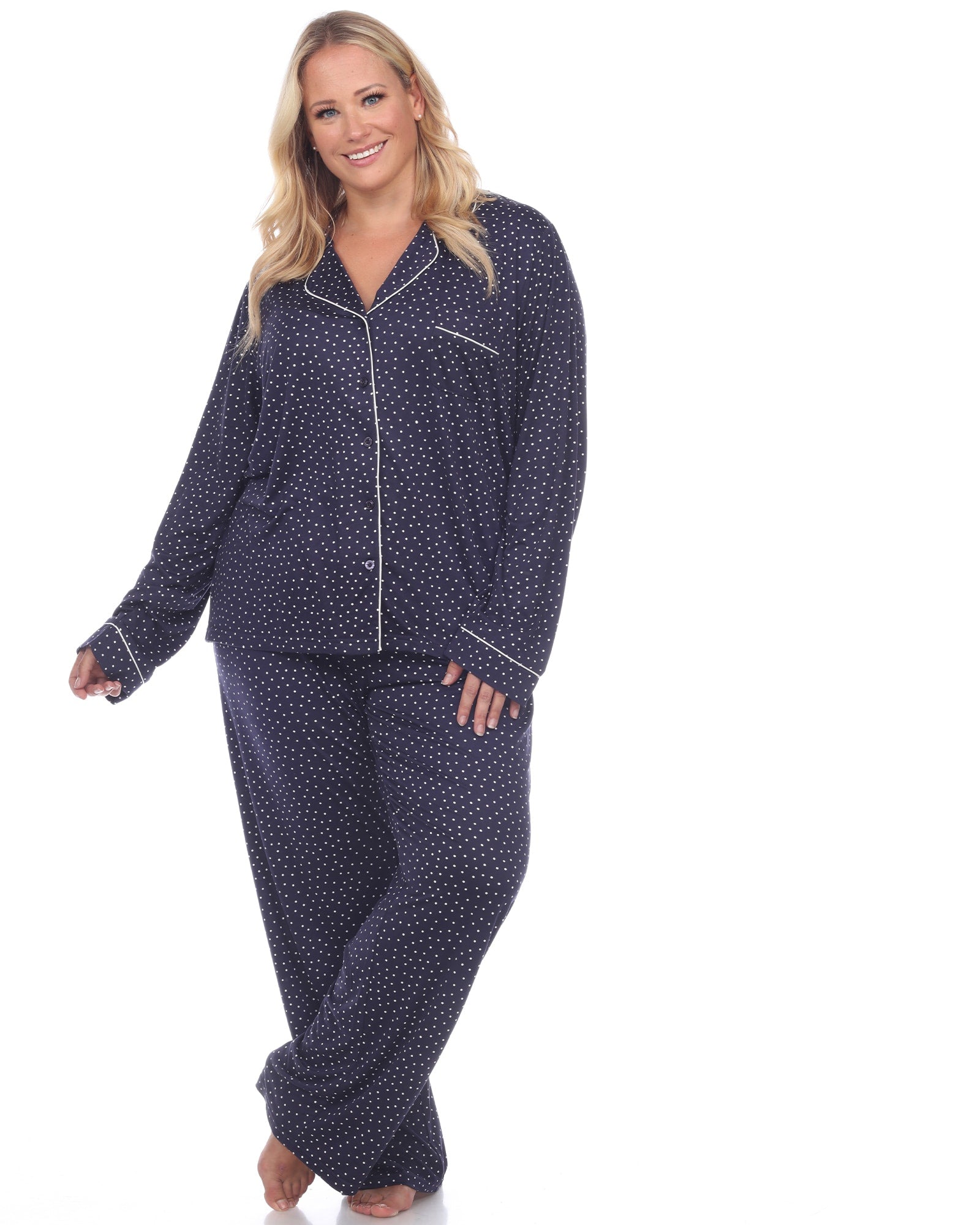 Long Sleeve Pajama Set | Navy