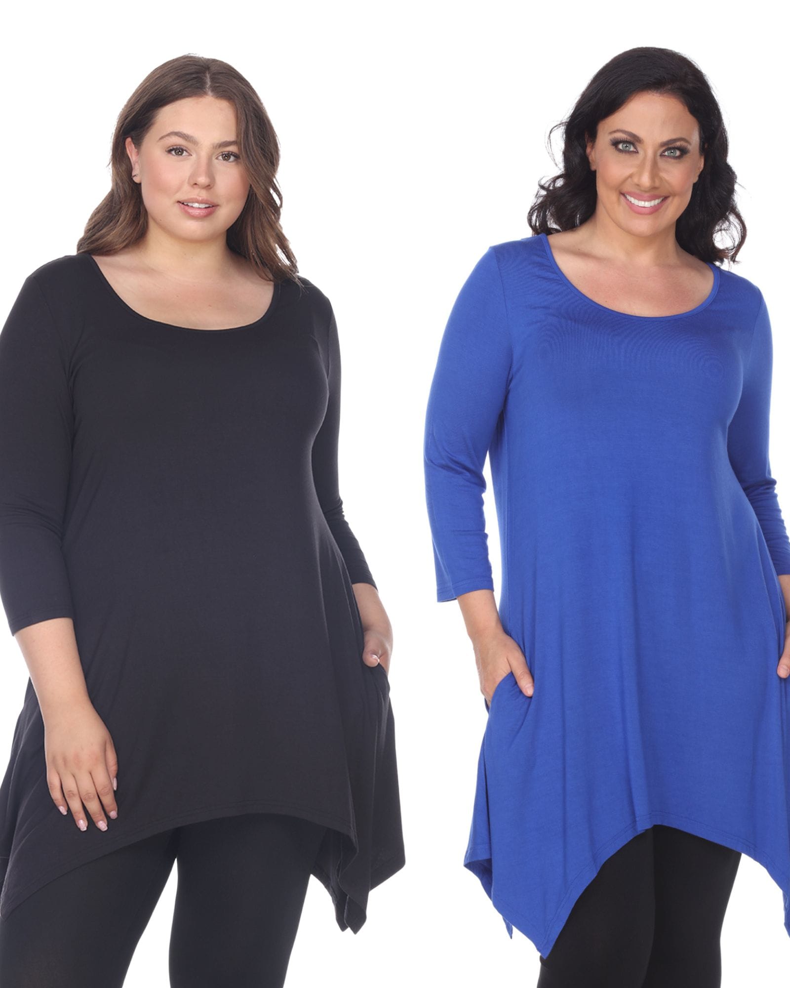 Essential Makayla 2-Pack Tunic Top | Navy Royal