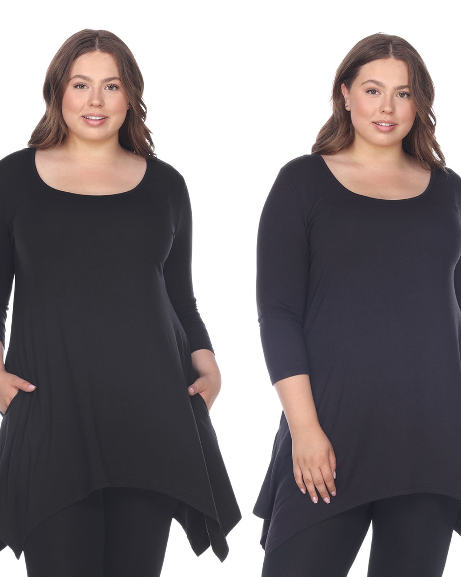 Essential Makayla 2-Pack Tunic Top | Black  Navy