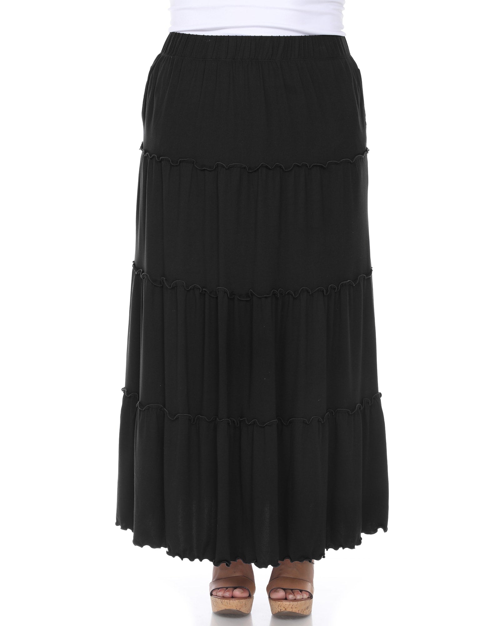 Tiered Maxi Skirt | Black