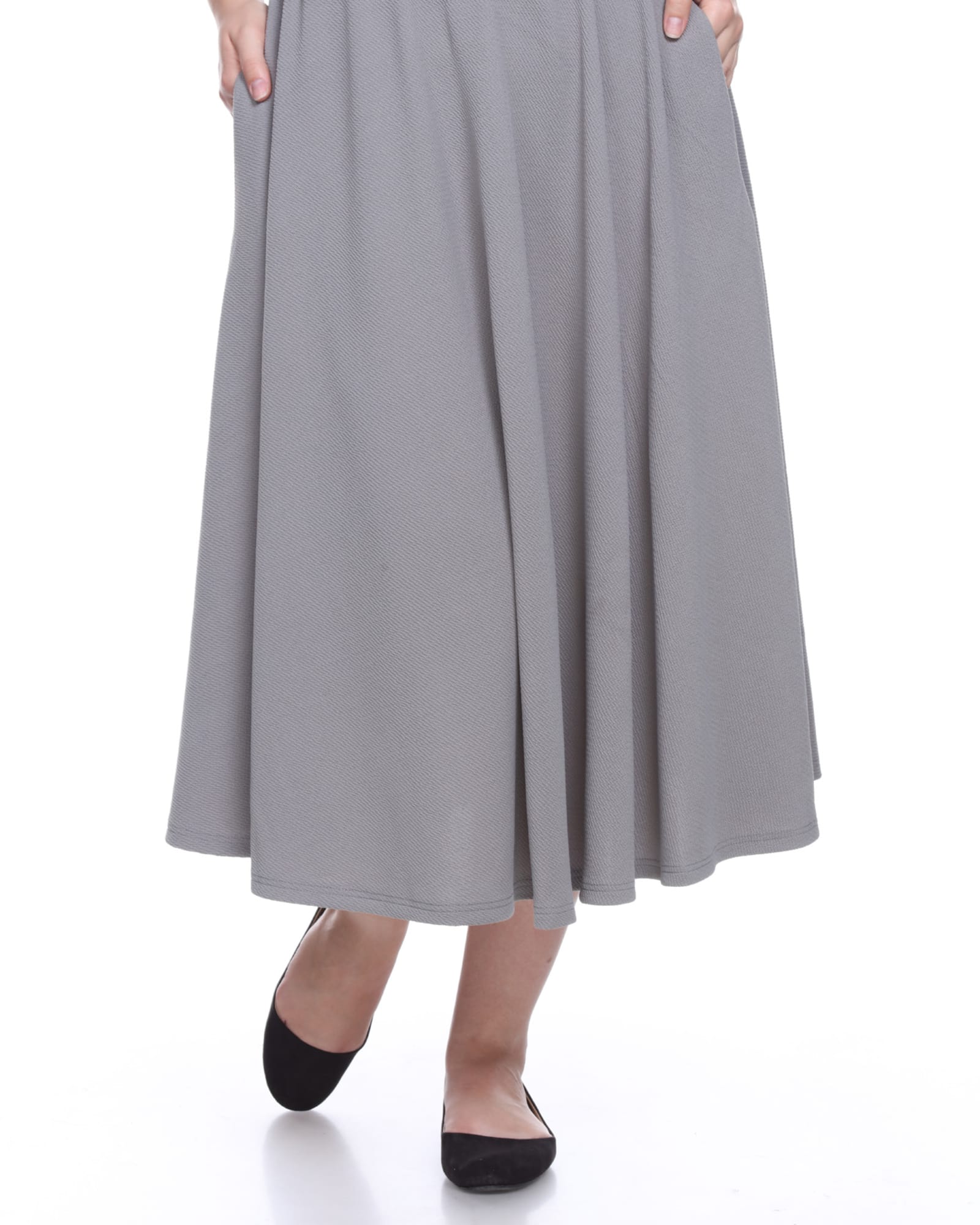 Tasmin Flare Midi Skirt | Grey