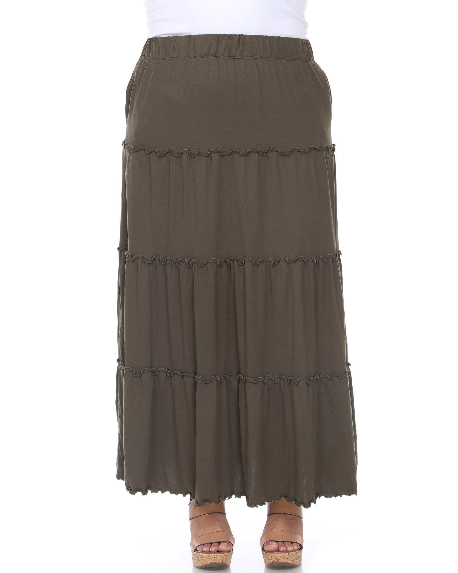 Tiered Maxi Skirt | Olive