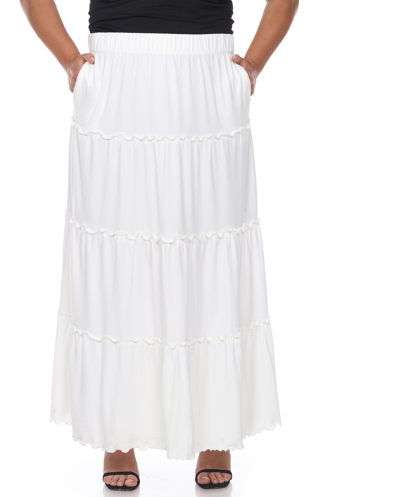 Tiered Maxi Skirt | White