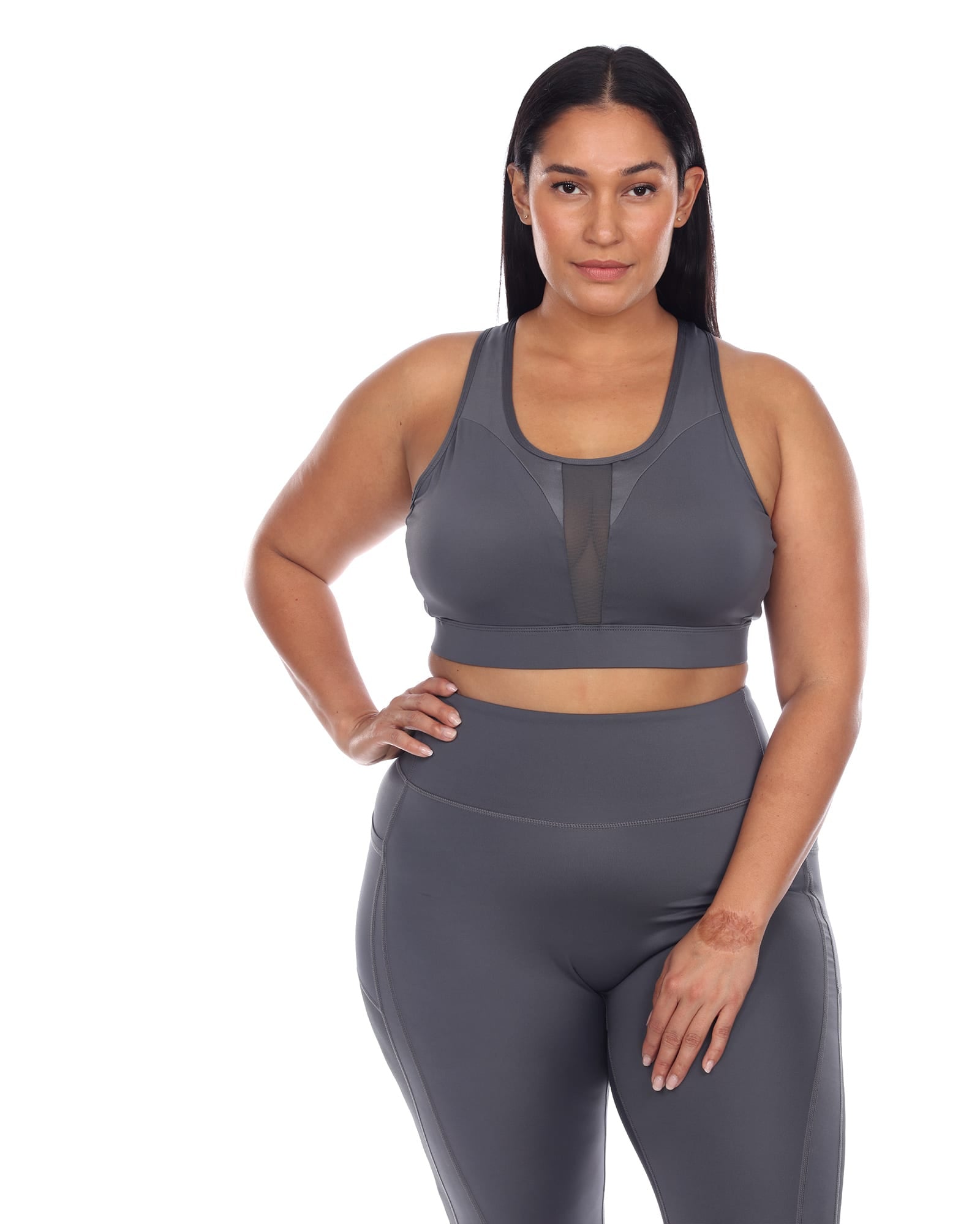 Plus Size Charcoal Sports Bra