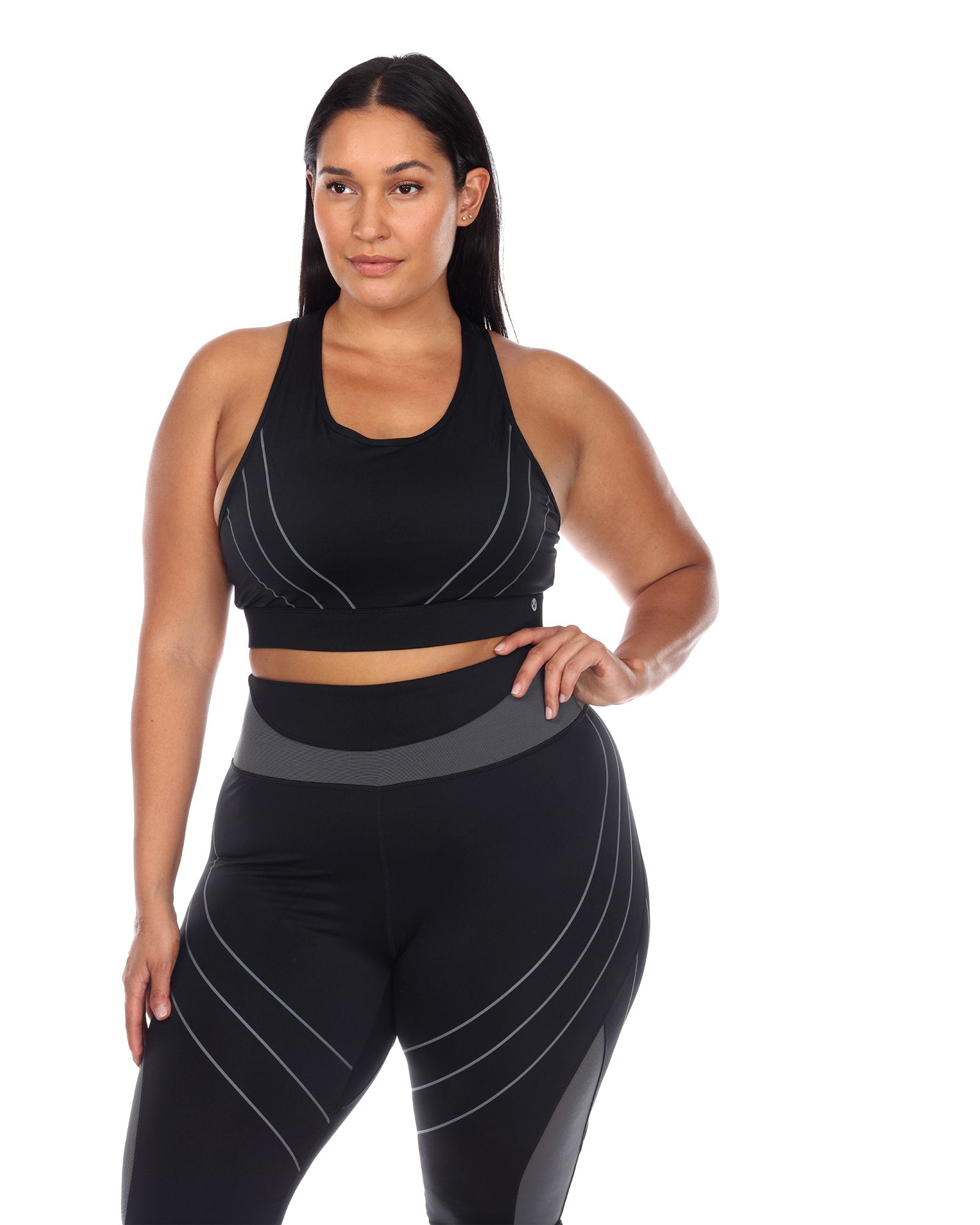 Yoga And Chill Mesh Cutout Sports Bra in Black