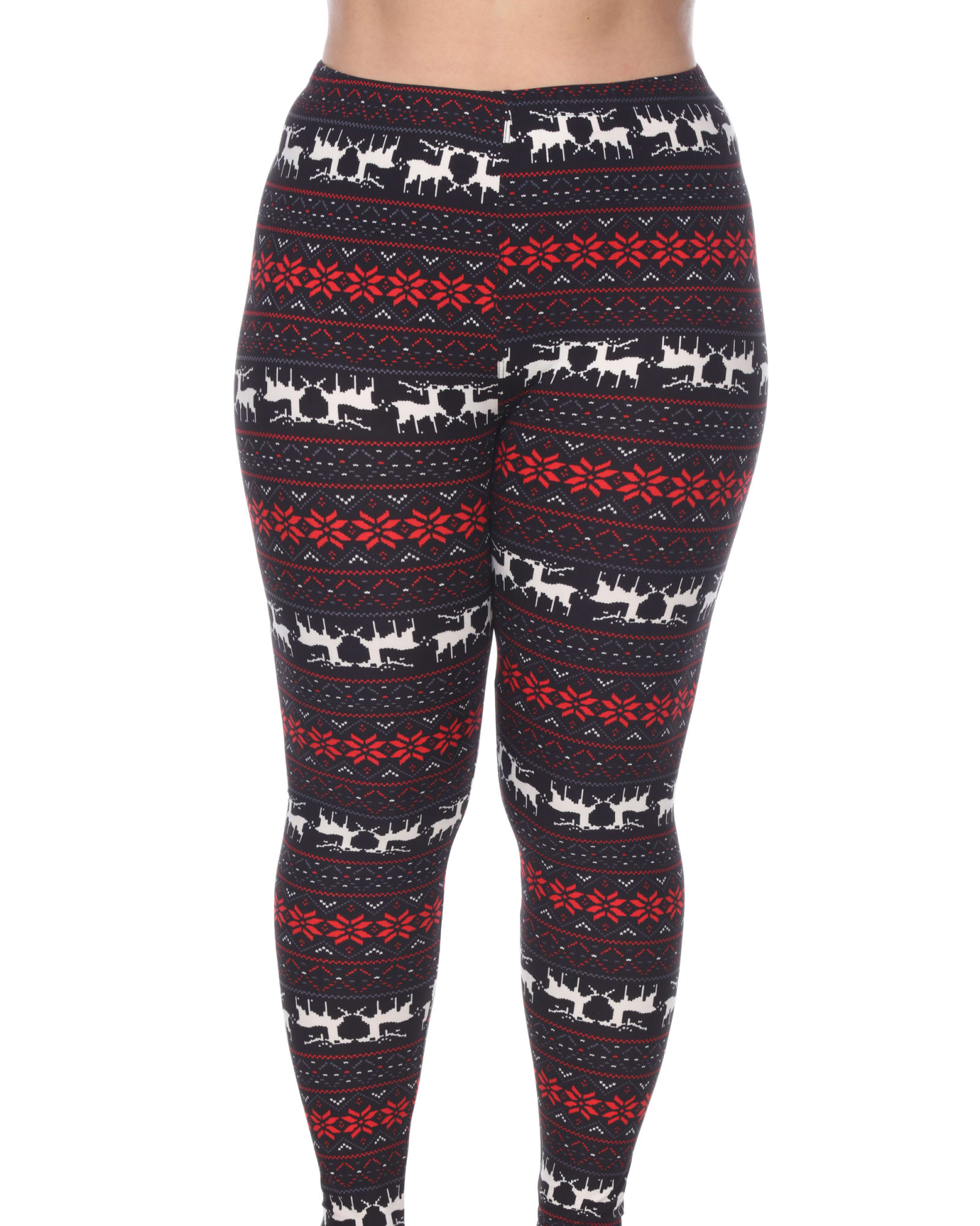 Printed Leggings | Black Red