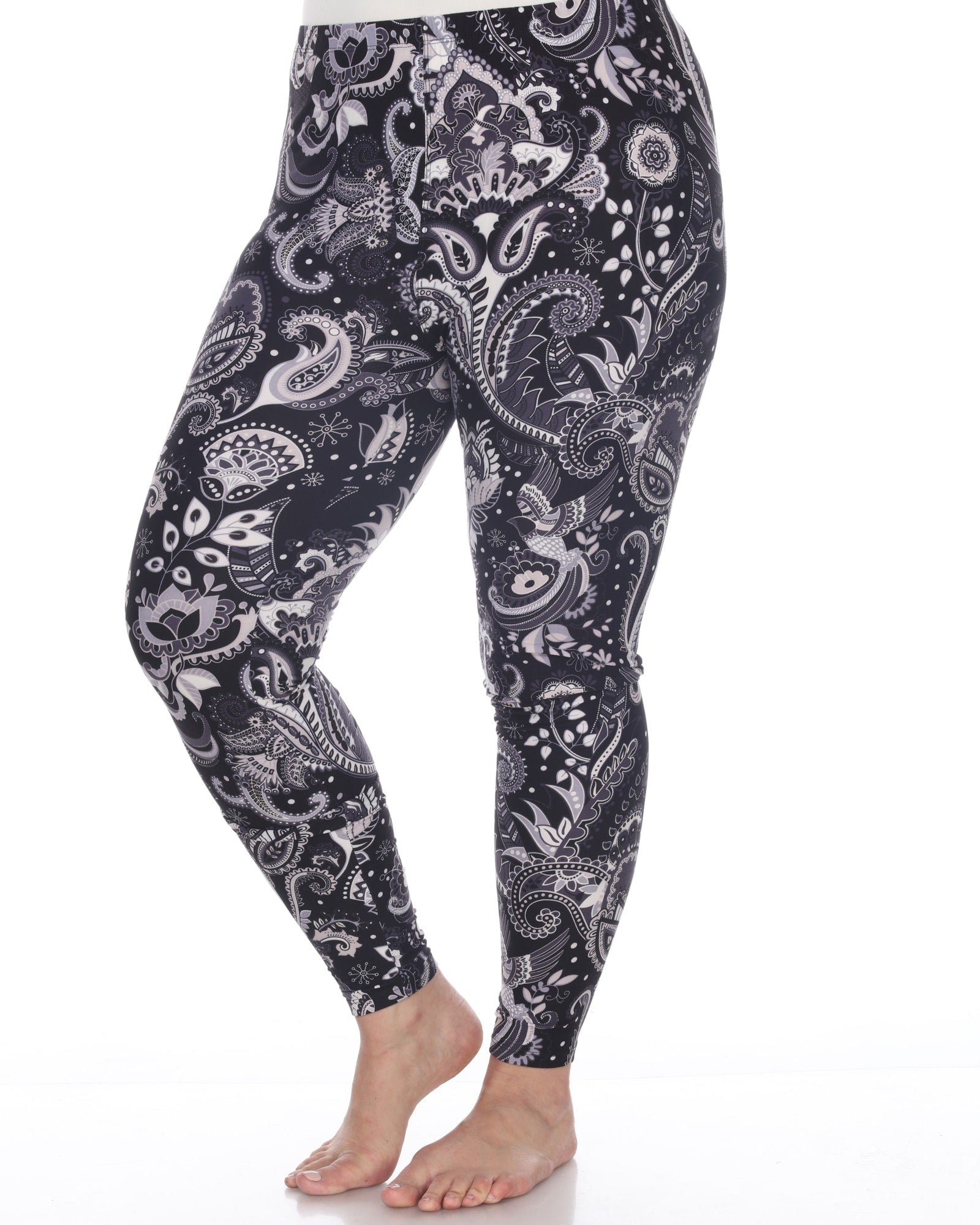 Plus Size Paisley Leggings