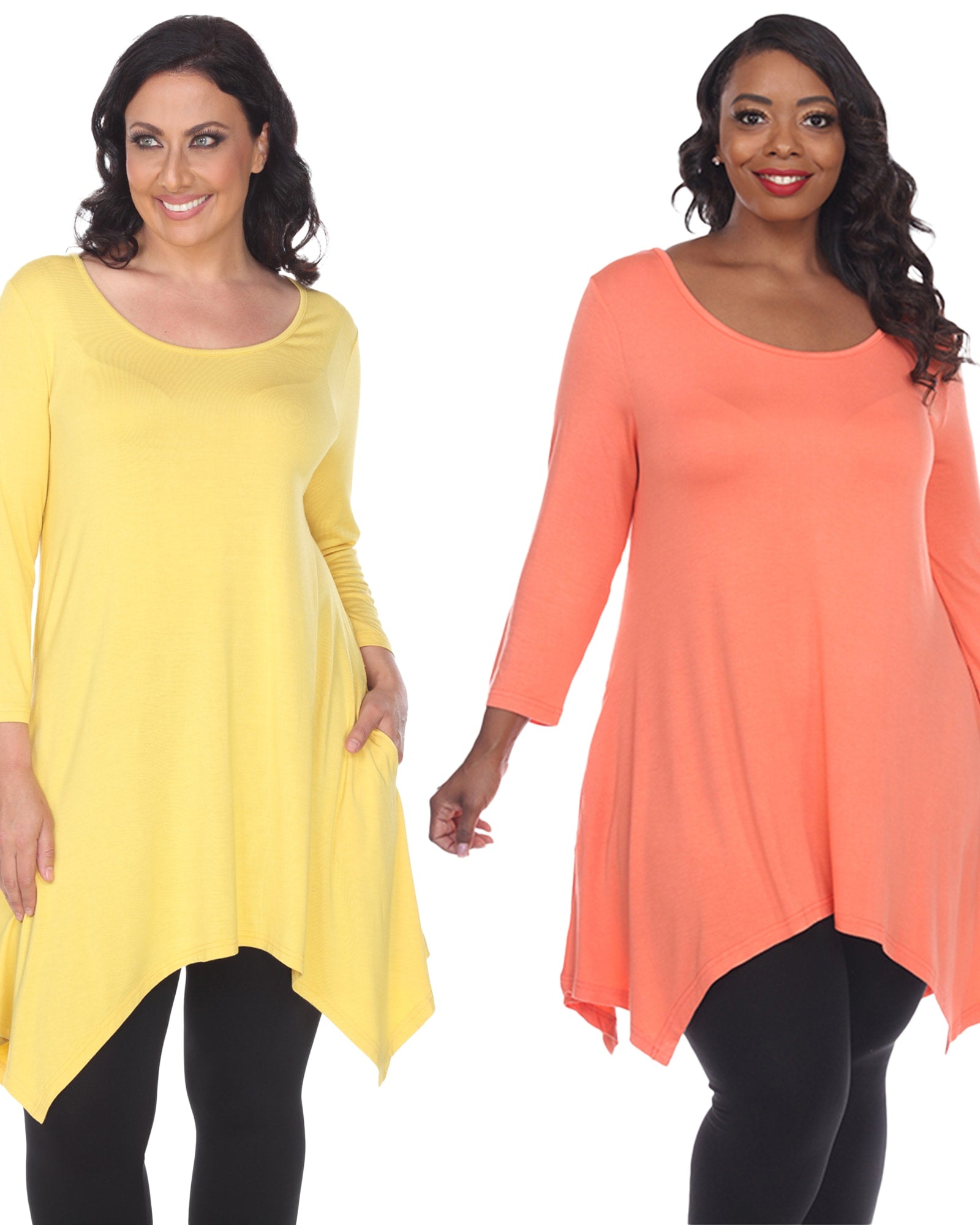 Essential  Light Makayla 2-Pack Tunic Top | Yellow Coral