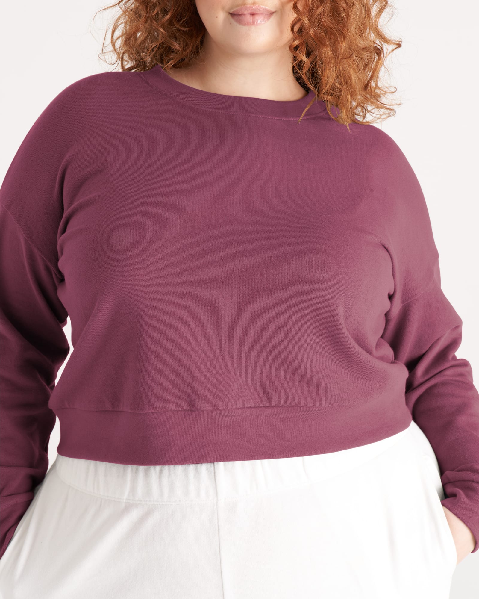 The Cropped Sweatshirt | Plum