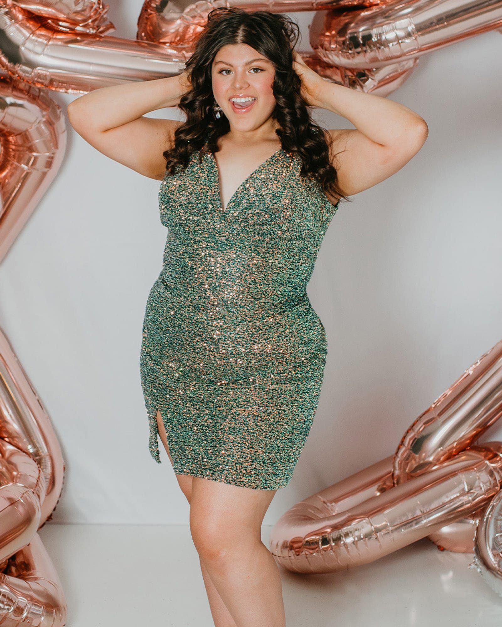 Catch the Light Party Dress | Green Surge