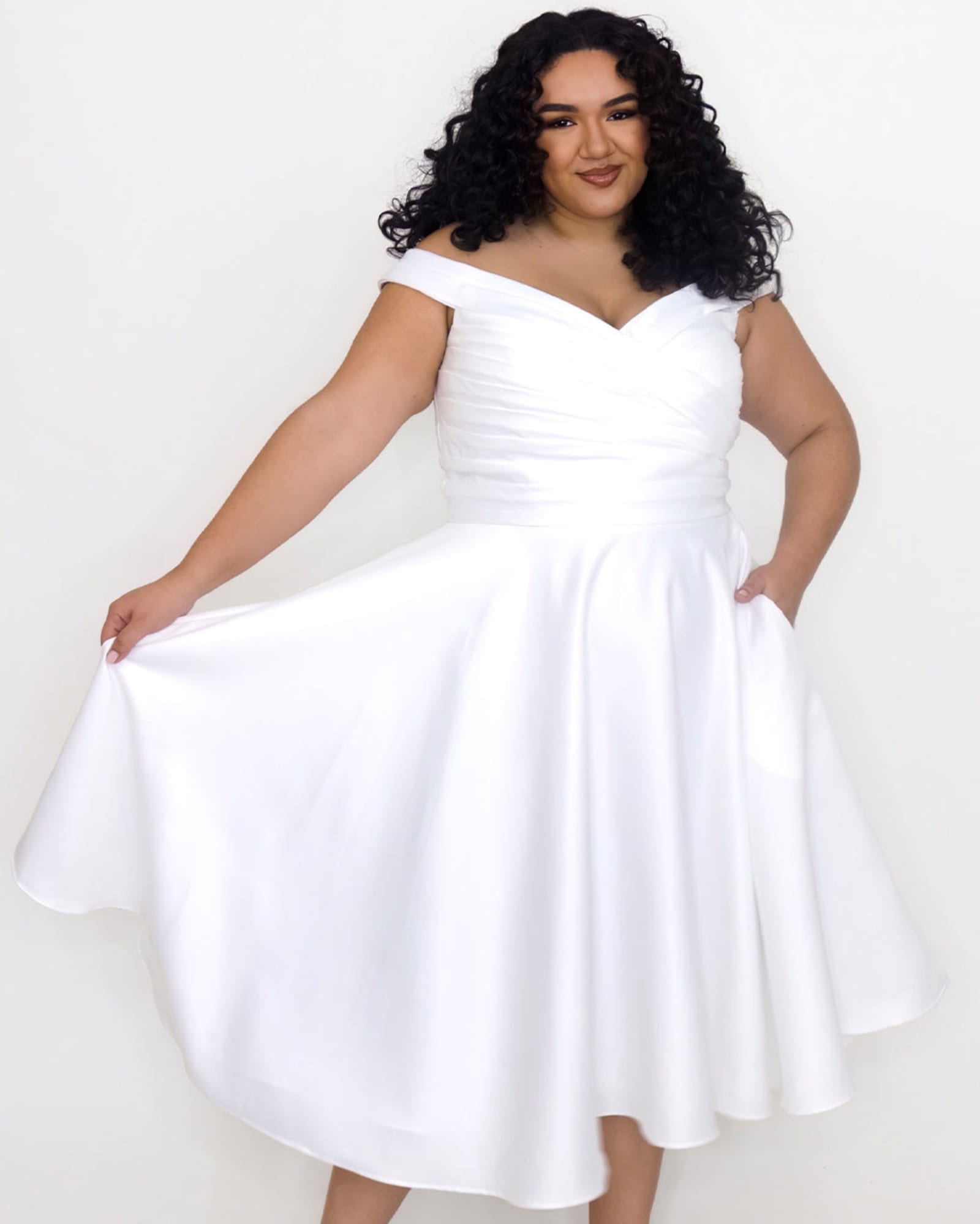 Perfectly Posh Party Dress | White