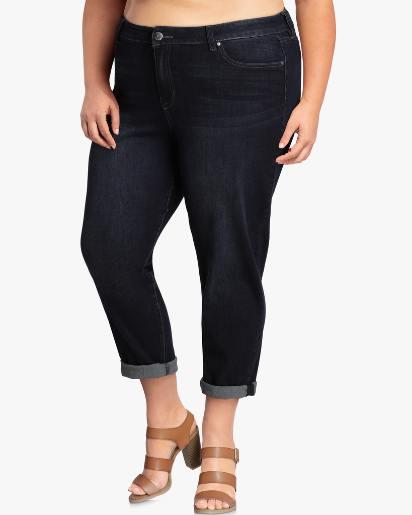 Dakota Plus Size Boyfriend Jean | Dark Wash