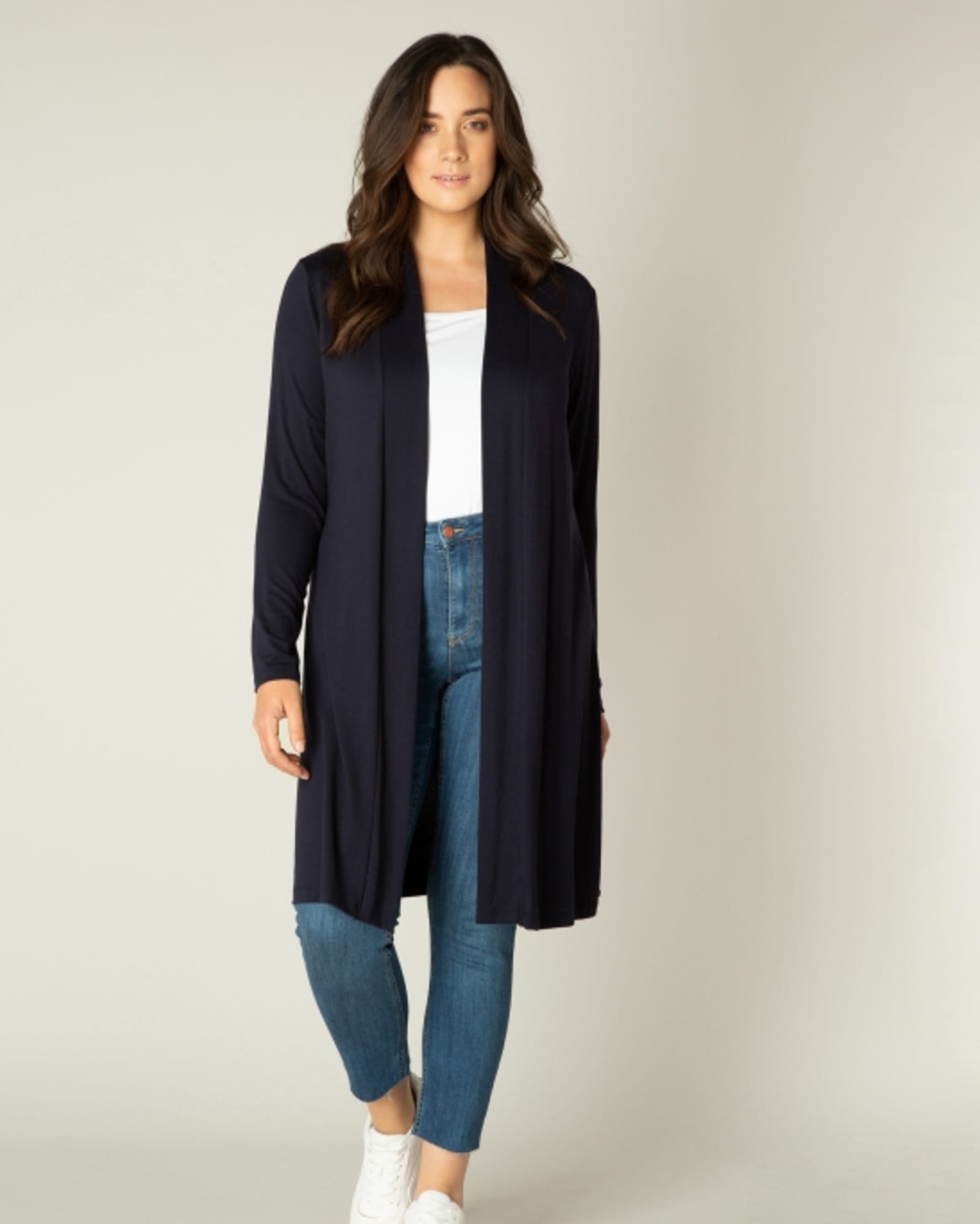 Zenana Curvy Slouchy Pocket Open Cardigan