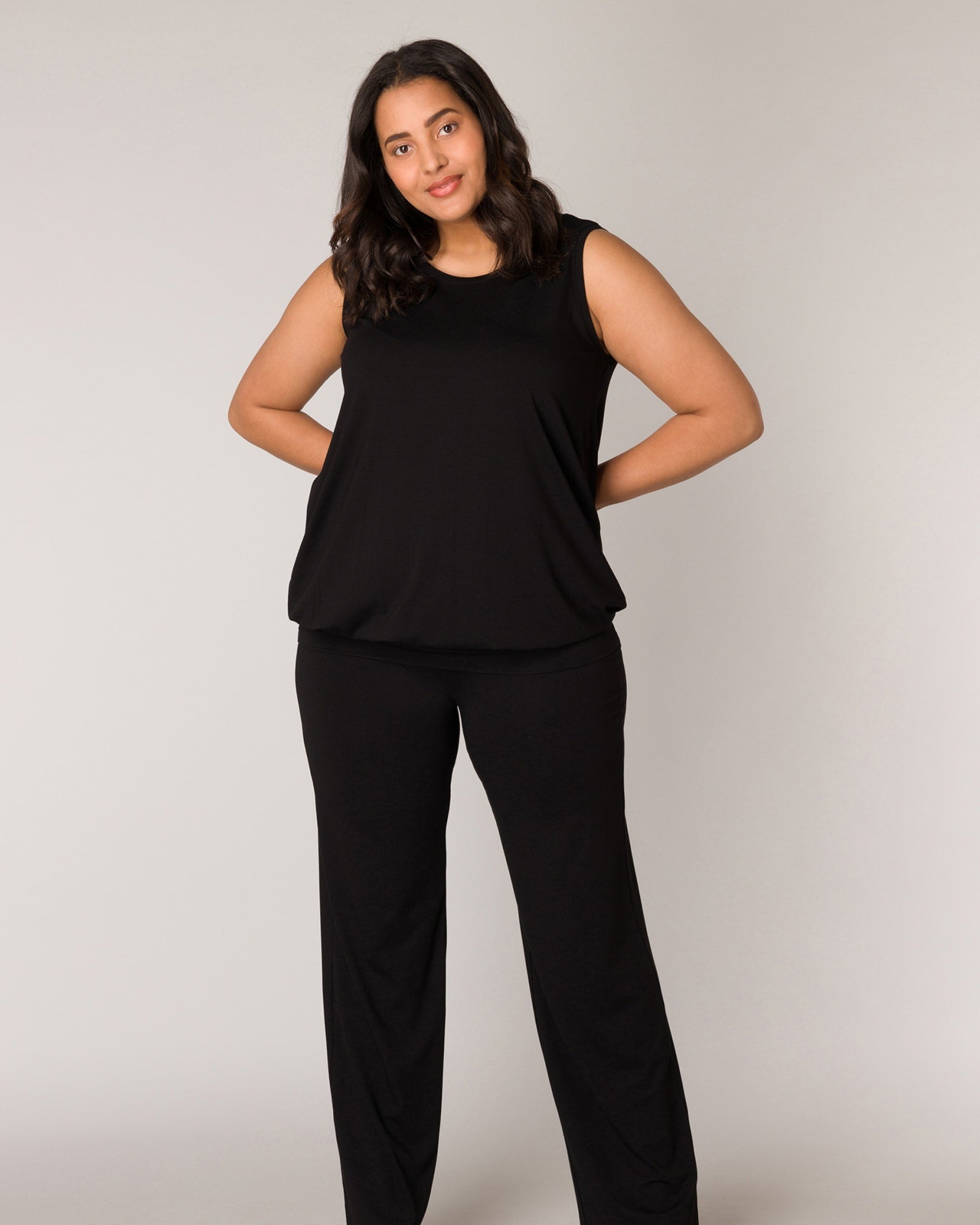 Ladies Womens Plus Size Work Trousers Office Formal Plain Pants Straight  16-26 | eBay
