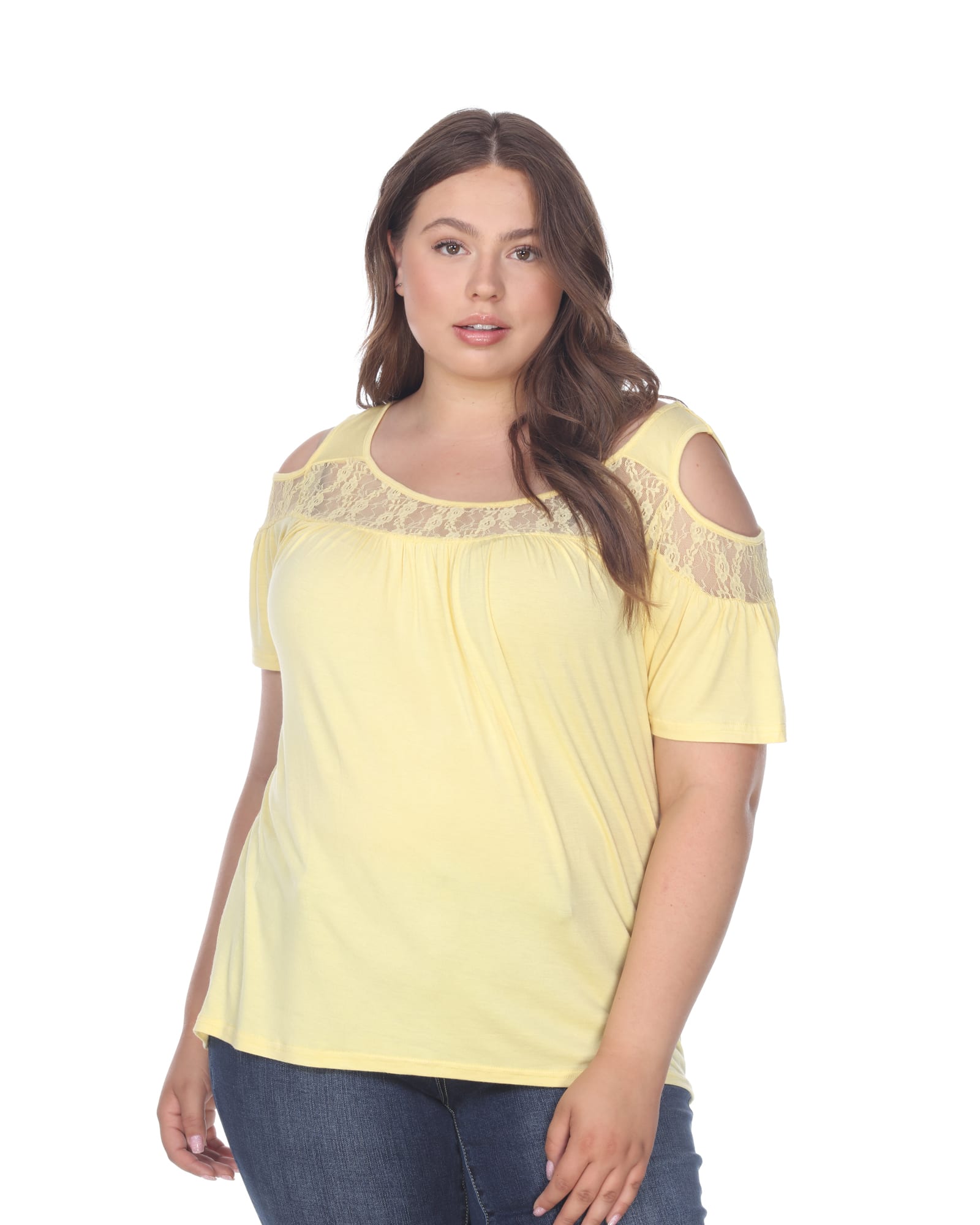 Bexley Lace Tunic Top | Yellow
