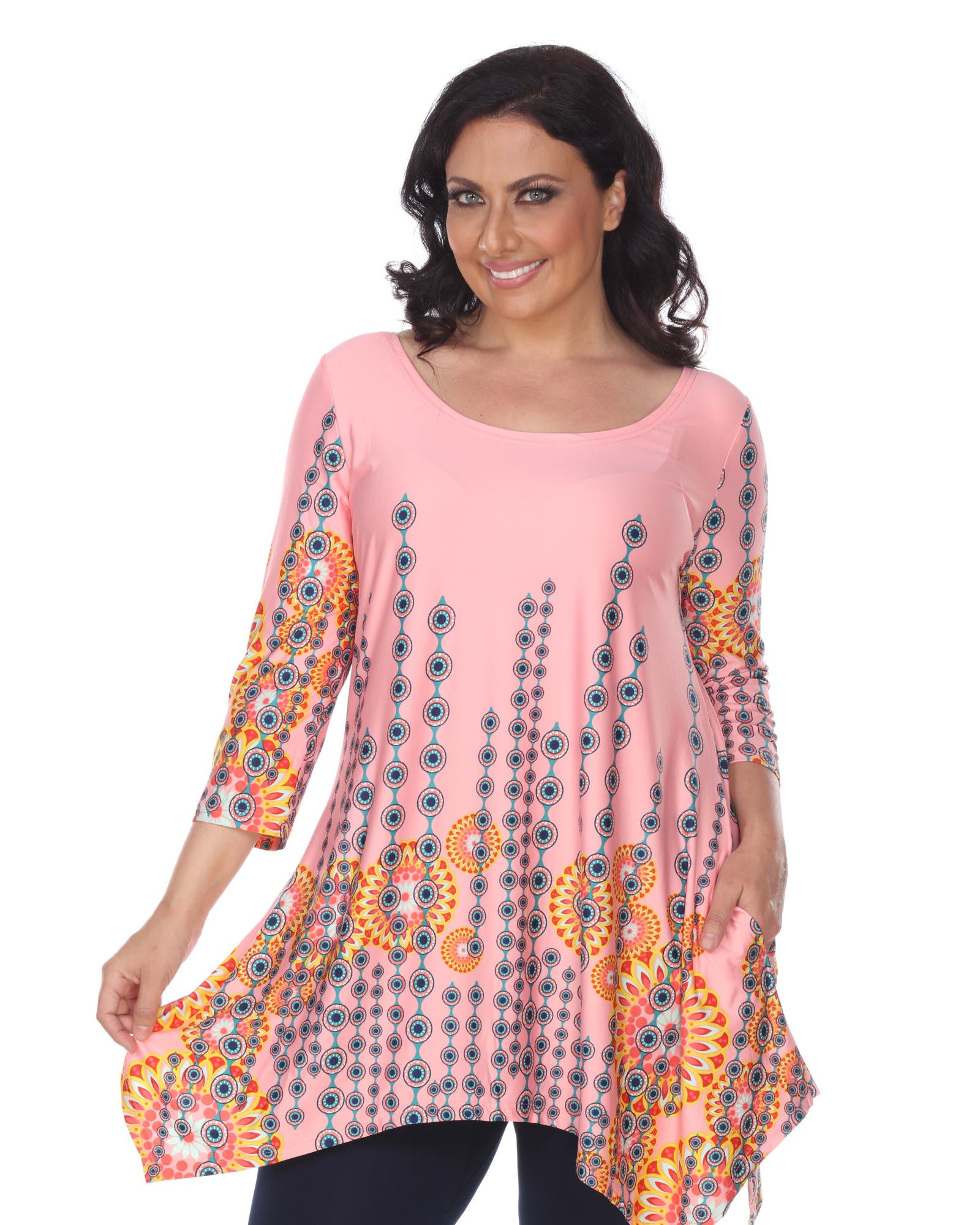 Plus Size Pink Tunic Tops