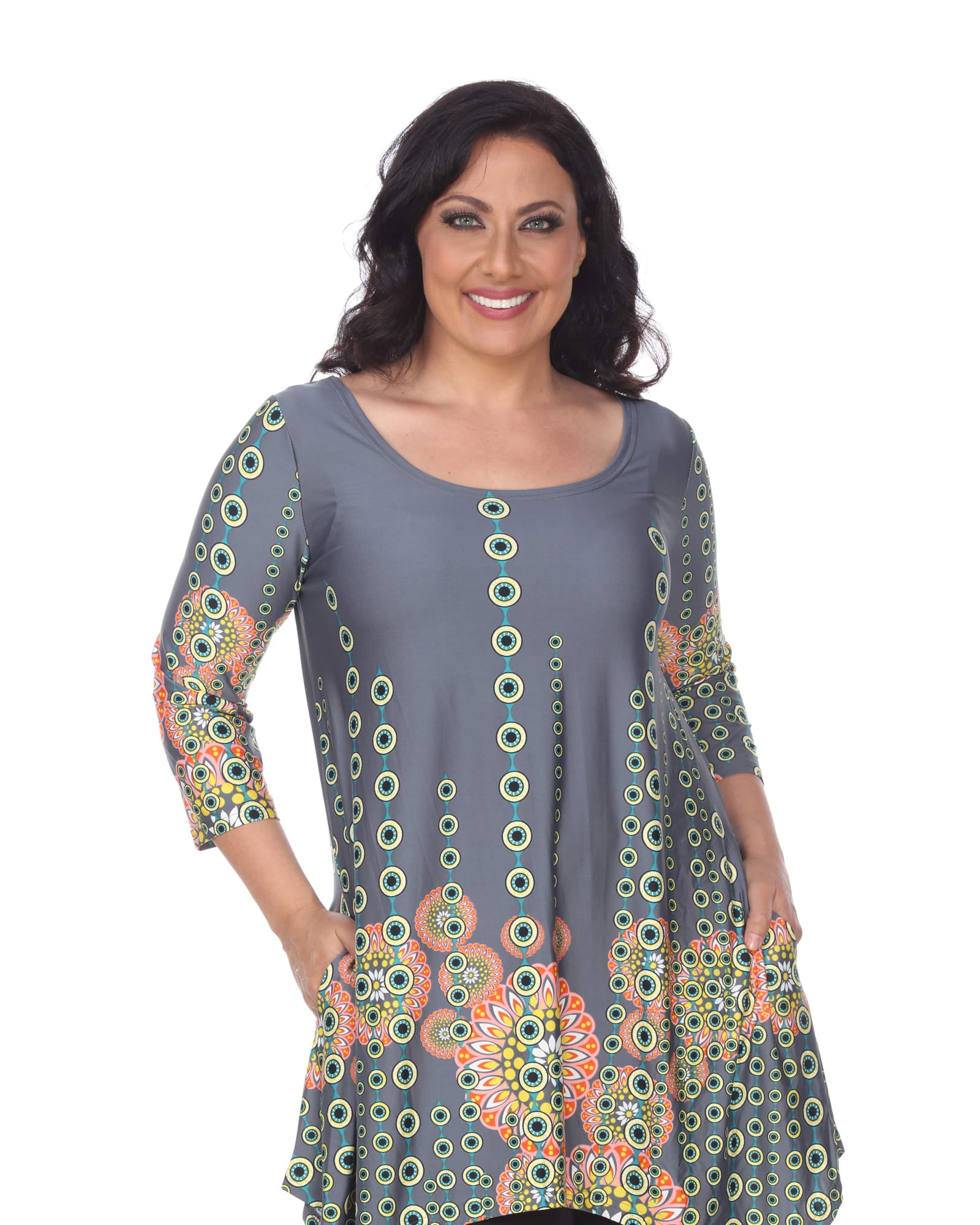 Rella Tunic Top | Grey