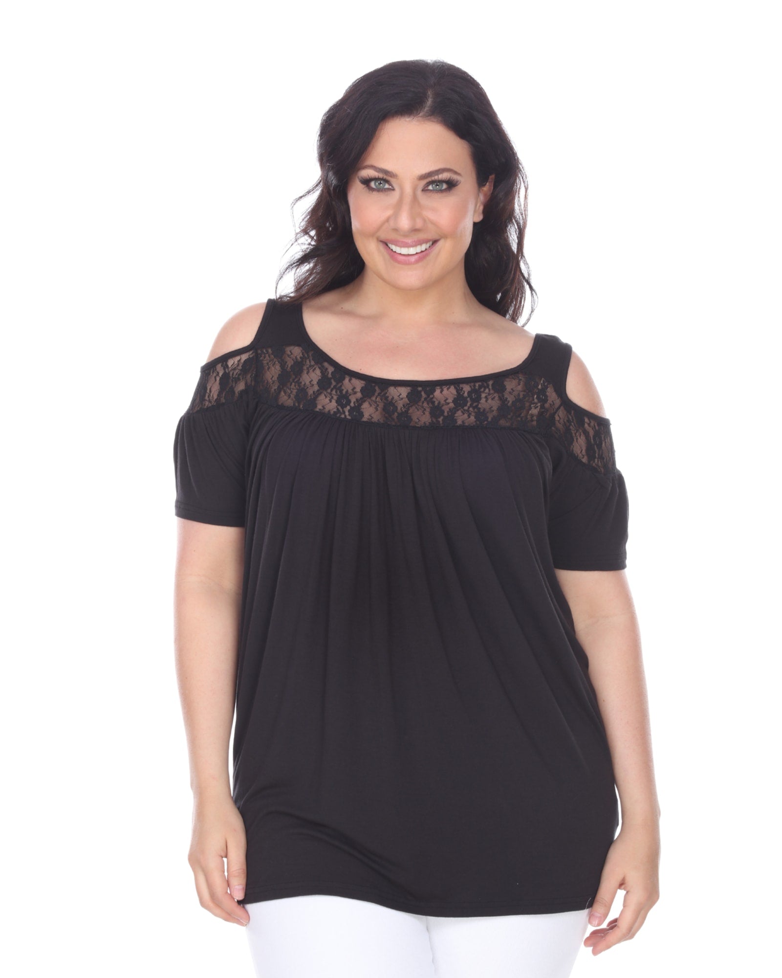 Bexley Lace Tunic Top | Black