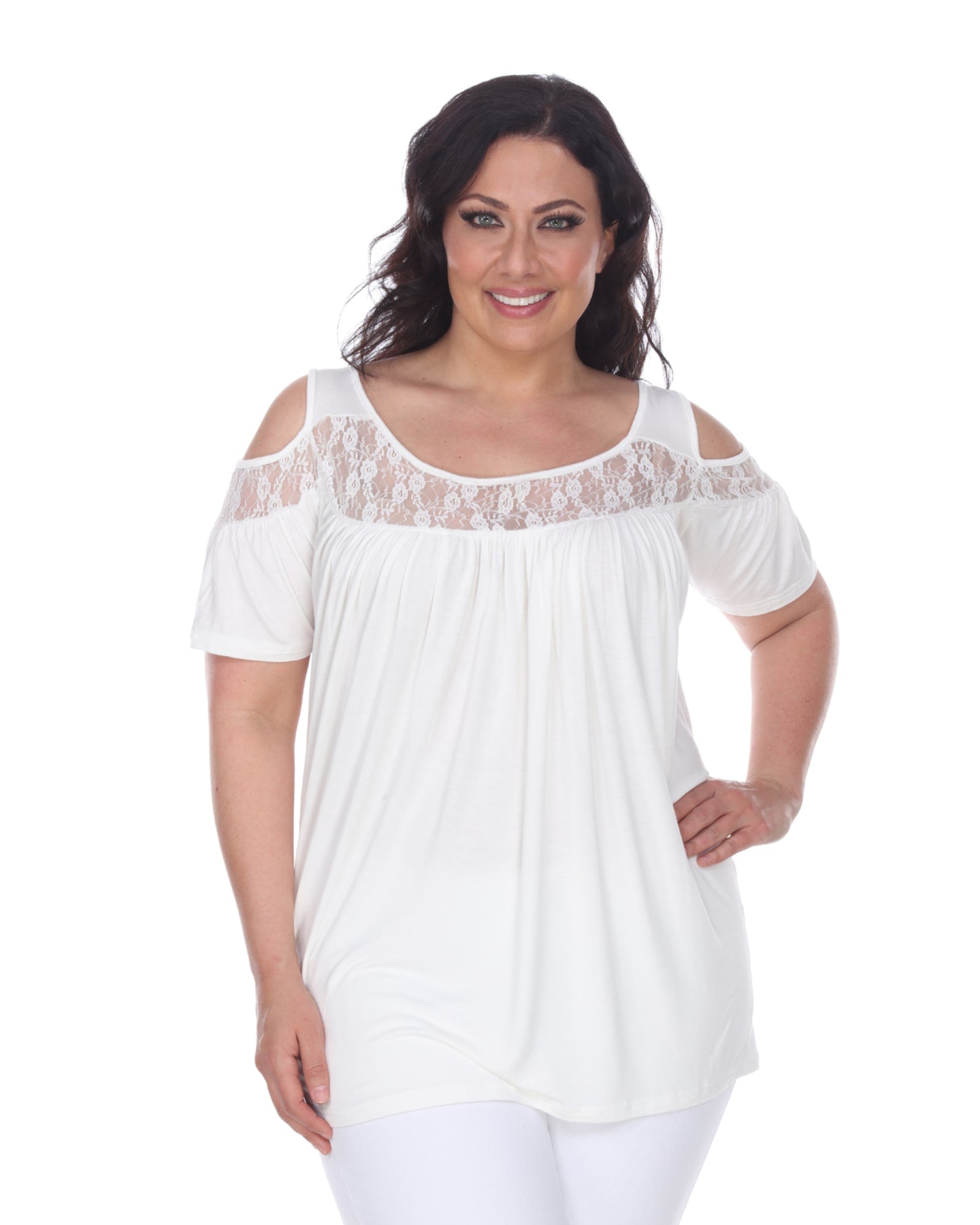 Bexley Lace Tunic Top | White