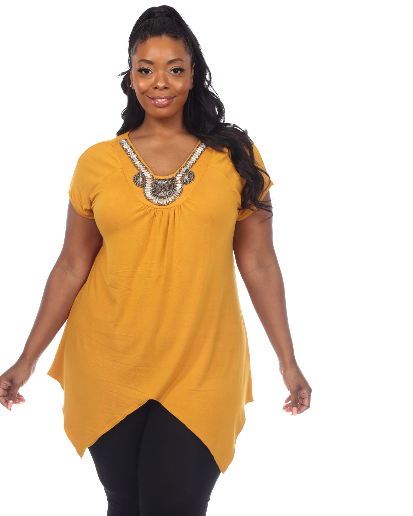 Fenella Tunic Top | Mustard