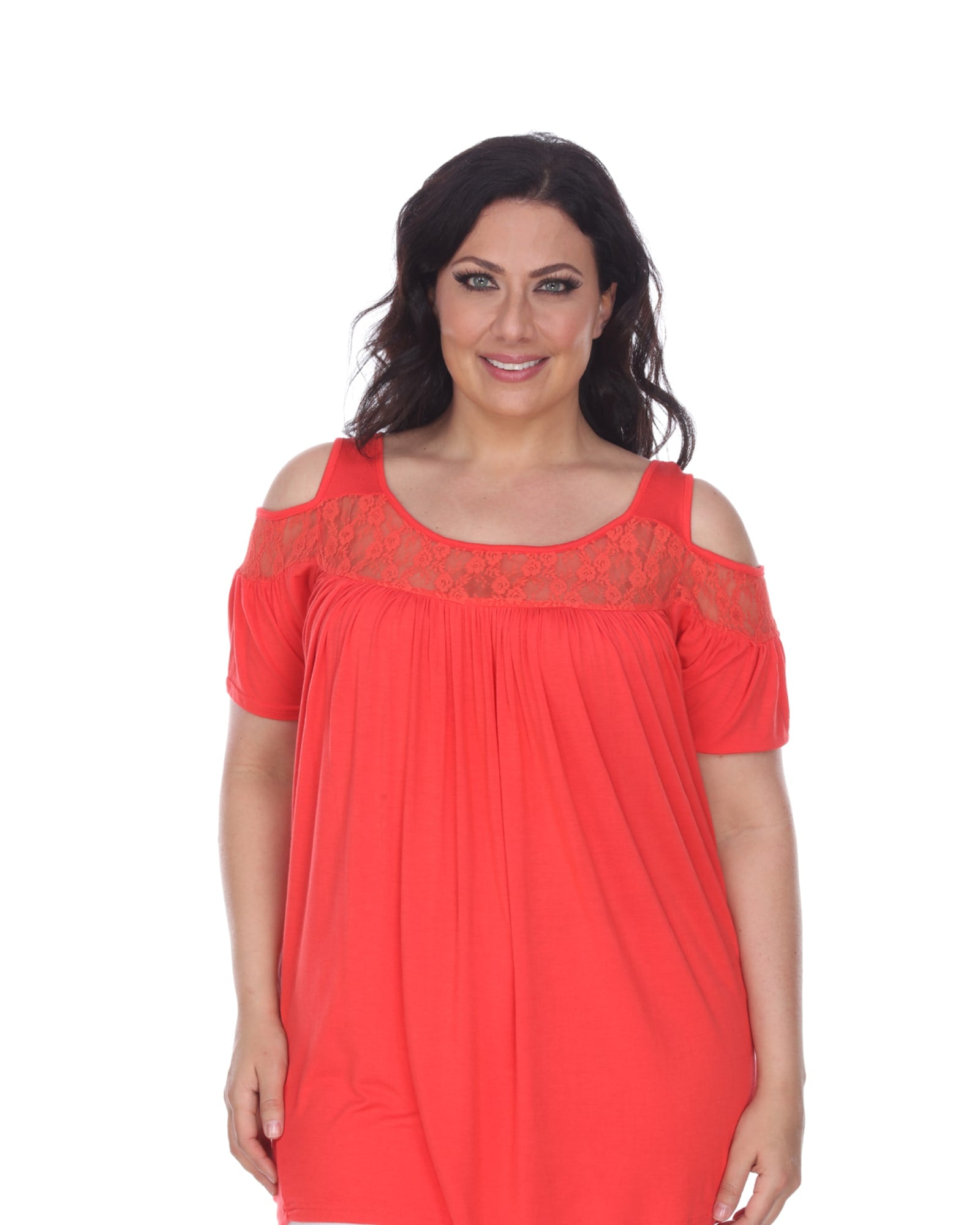 Bexley Lace Tunic Top | Red