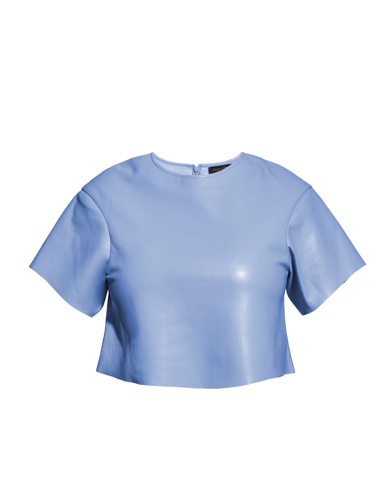 Blue Recycled Leather Top
