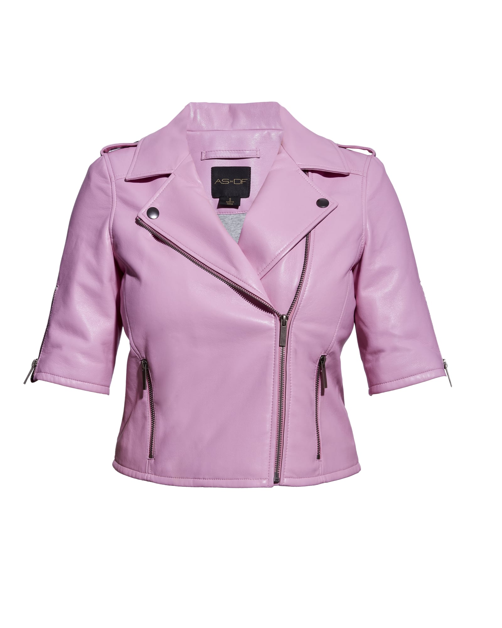 Clementine Recycled Leather Jacket | Paris Pink