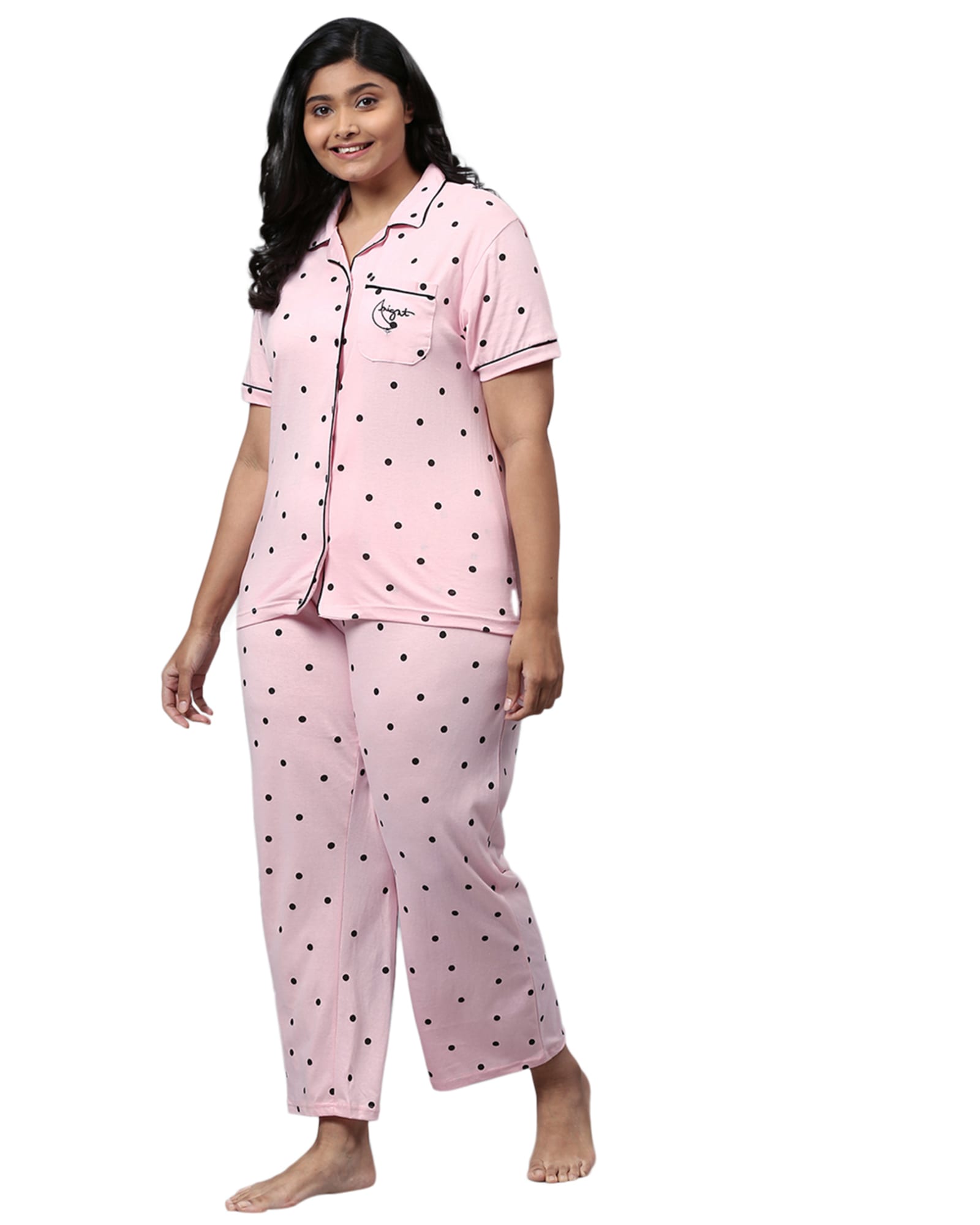 For One Night Satin Two Piece Pajama Set – mapale shop