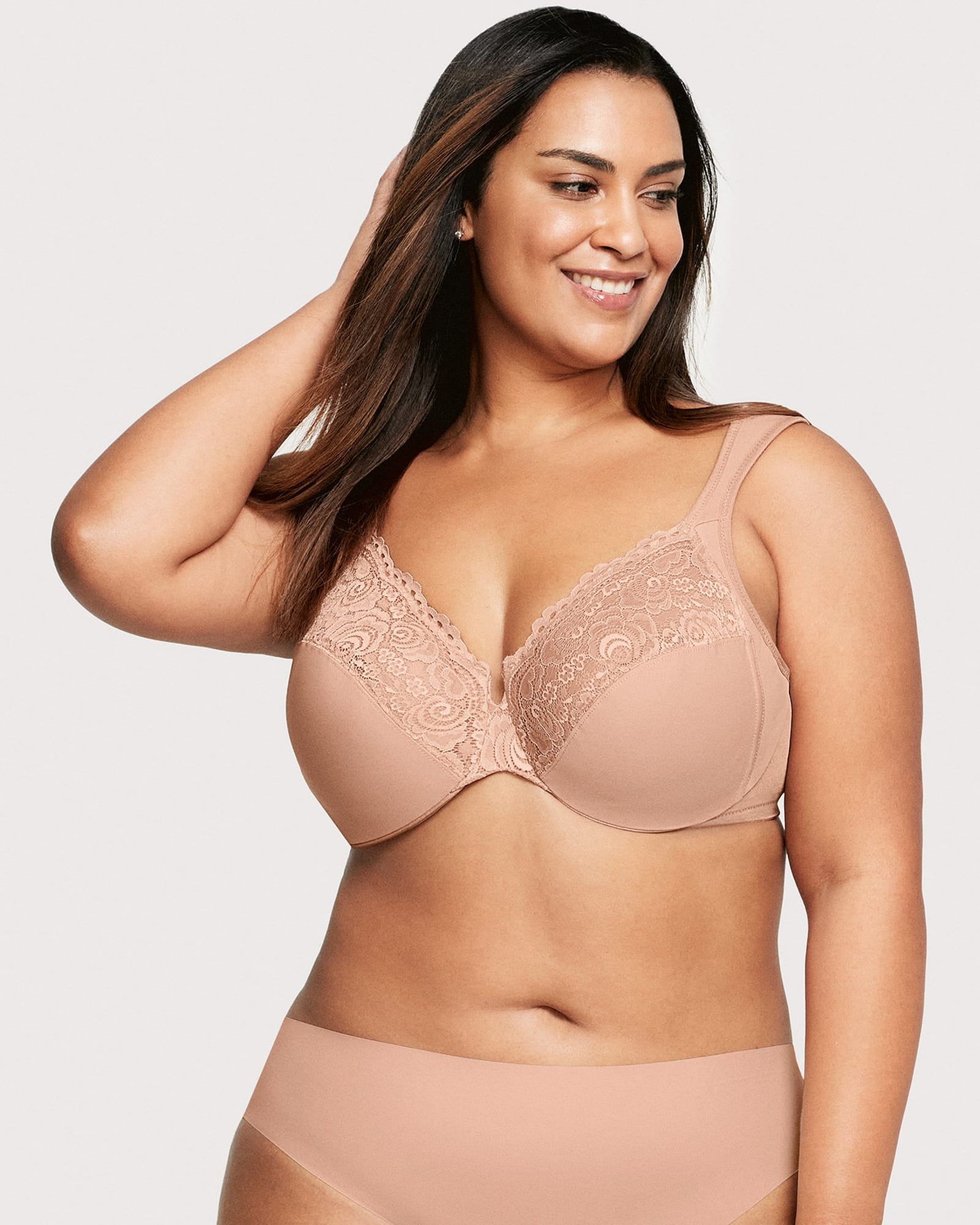 Plus Size Low Cut Lace Bra