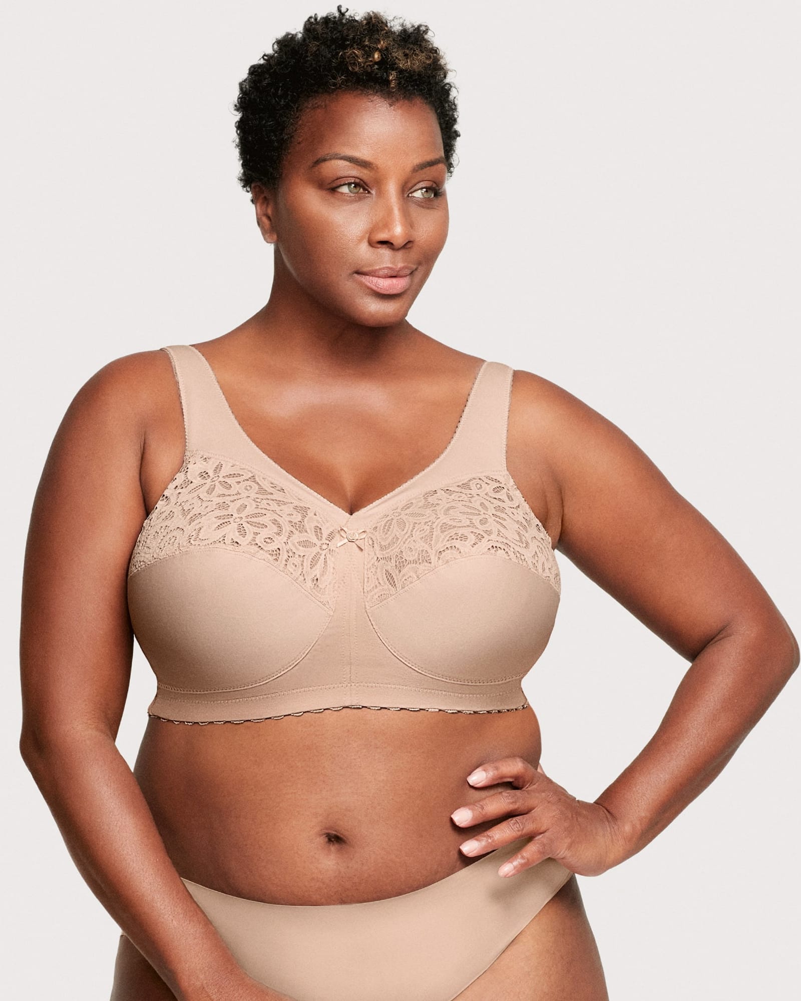 MagicLift Cotton Support Bra | Cafe