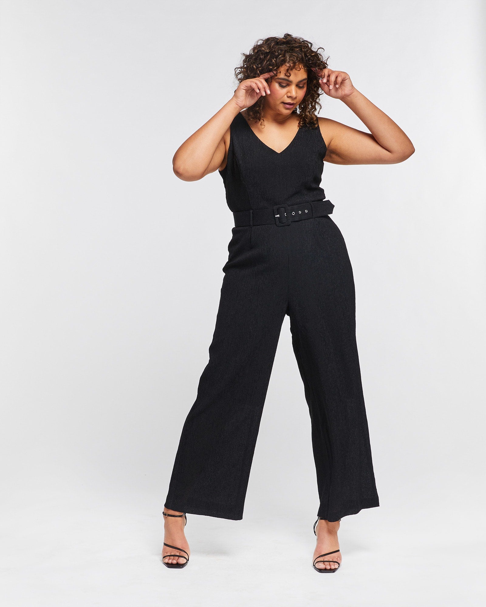 Plus Size Elegant Black Long Sleeve Jumpsuit Formal For Women Sexy  Bodysuits With Long Sleeves For Evening Wear From Dongporou, $20.64
