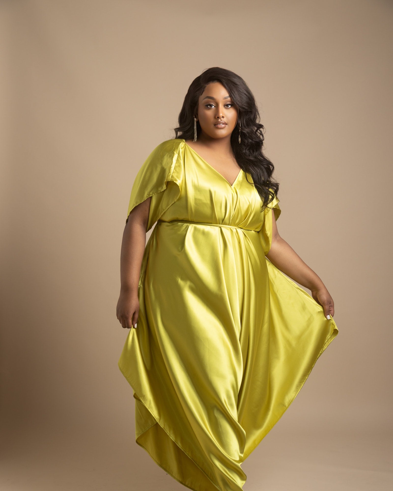 Plus Size Chartreuse Tall Jumpsuit