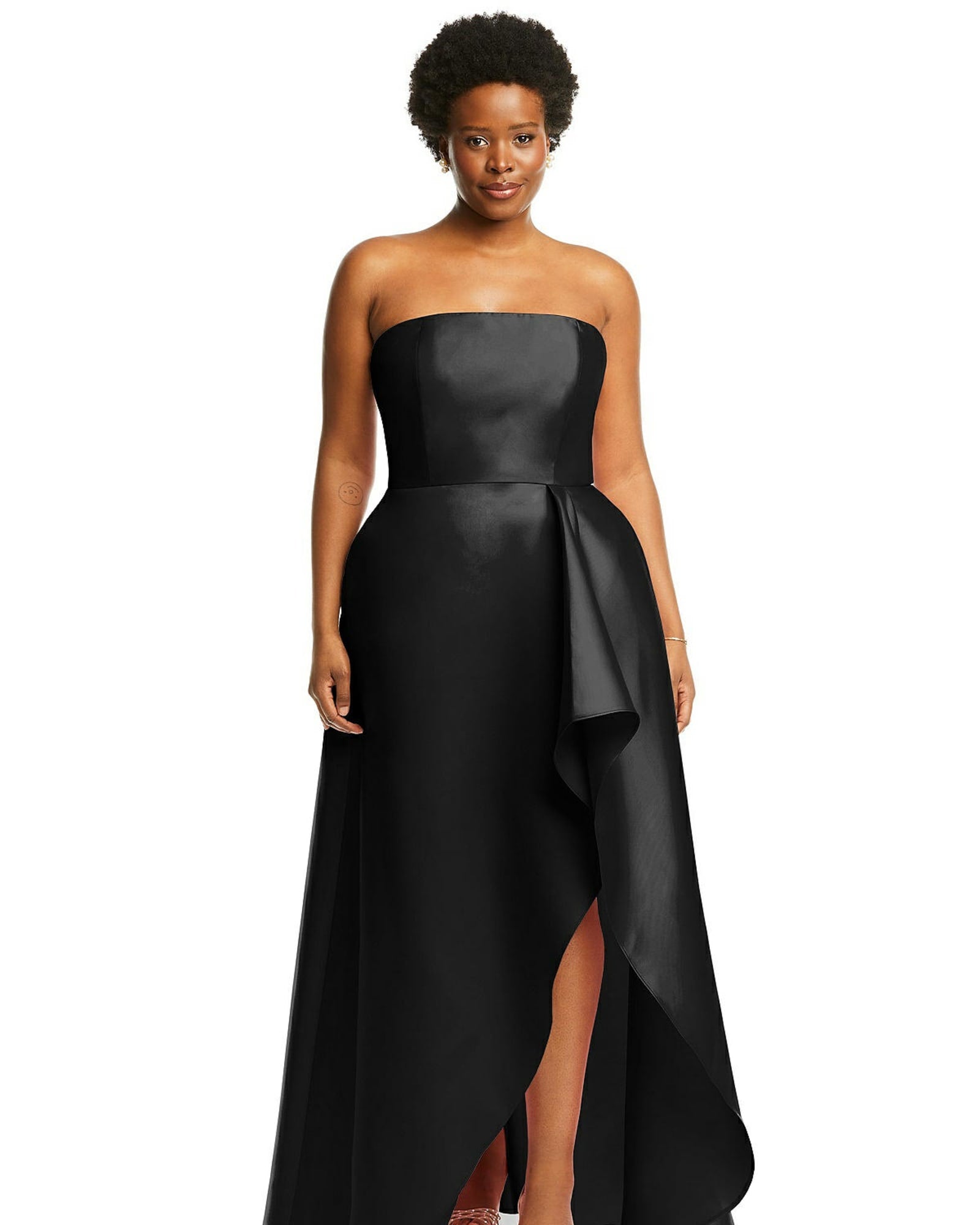 Long Black Satin Dress