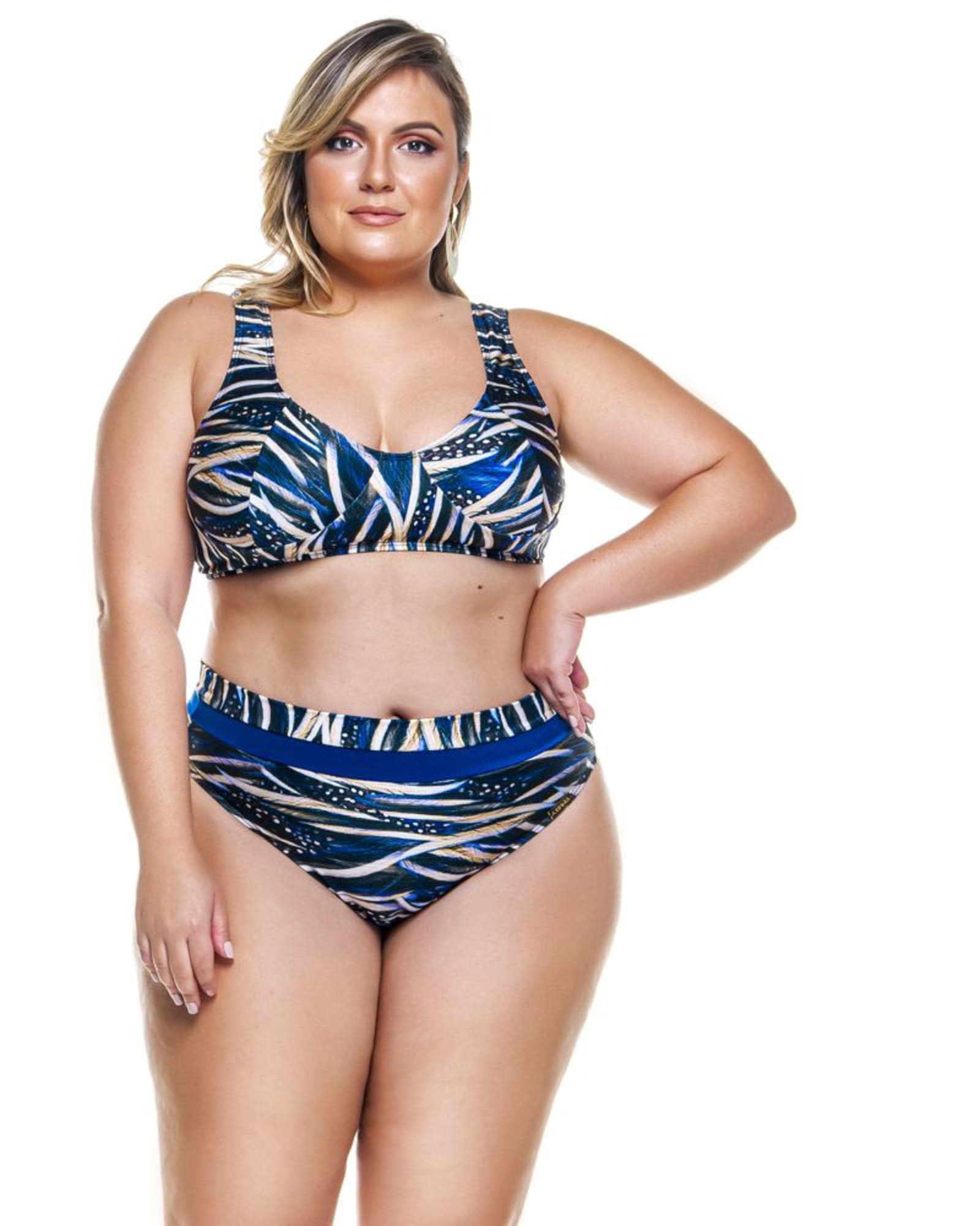 Bottom Sunkini In 2 Colors | Blue Feathers & Navy