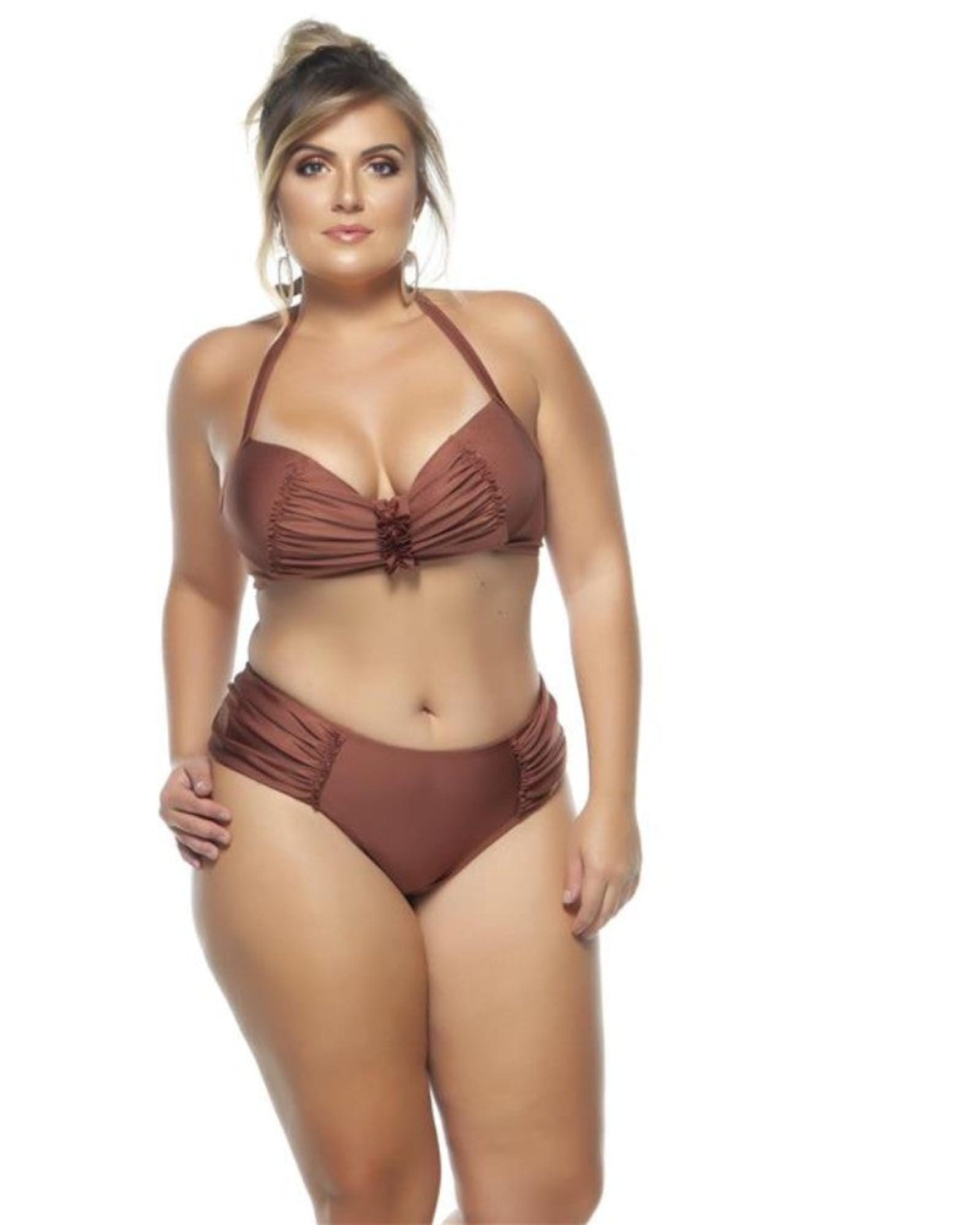 Draped Side Bikini Bottom | Copper