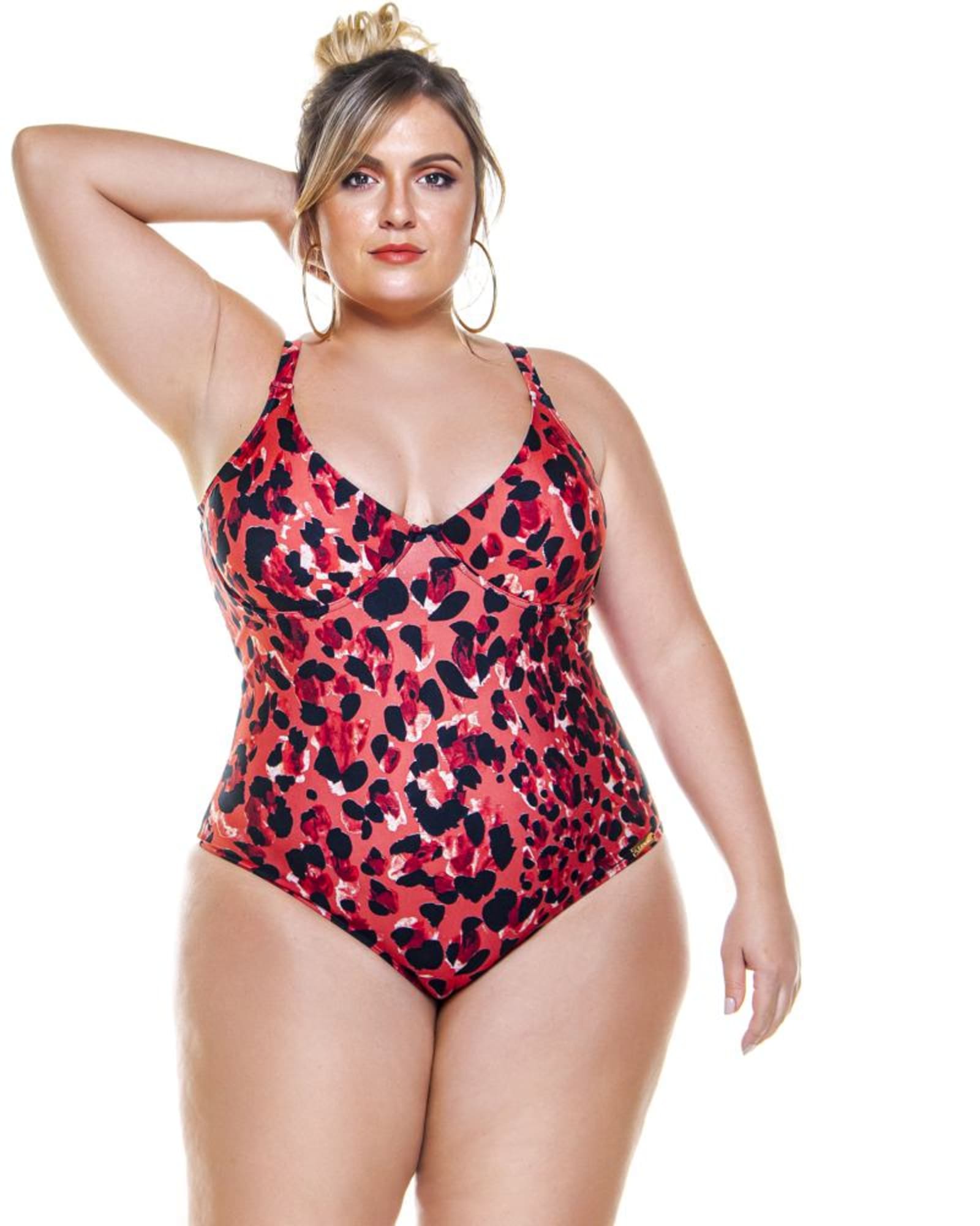 Plus Size Non-Padded Wired Swimsuit In Savana Print | Savanna