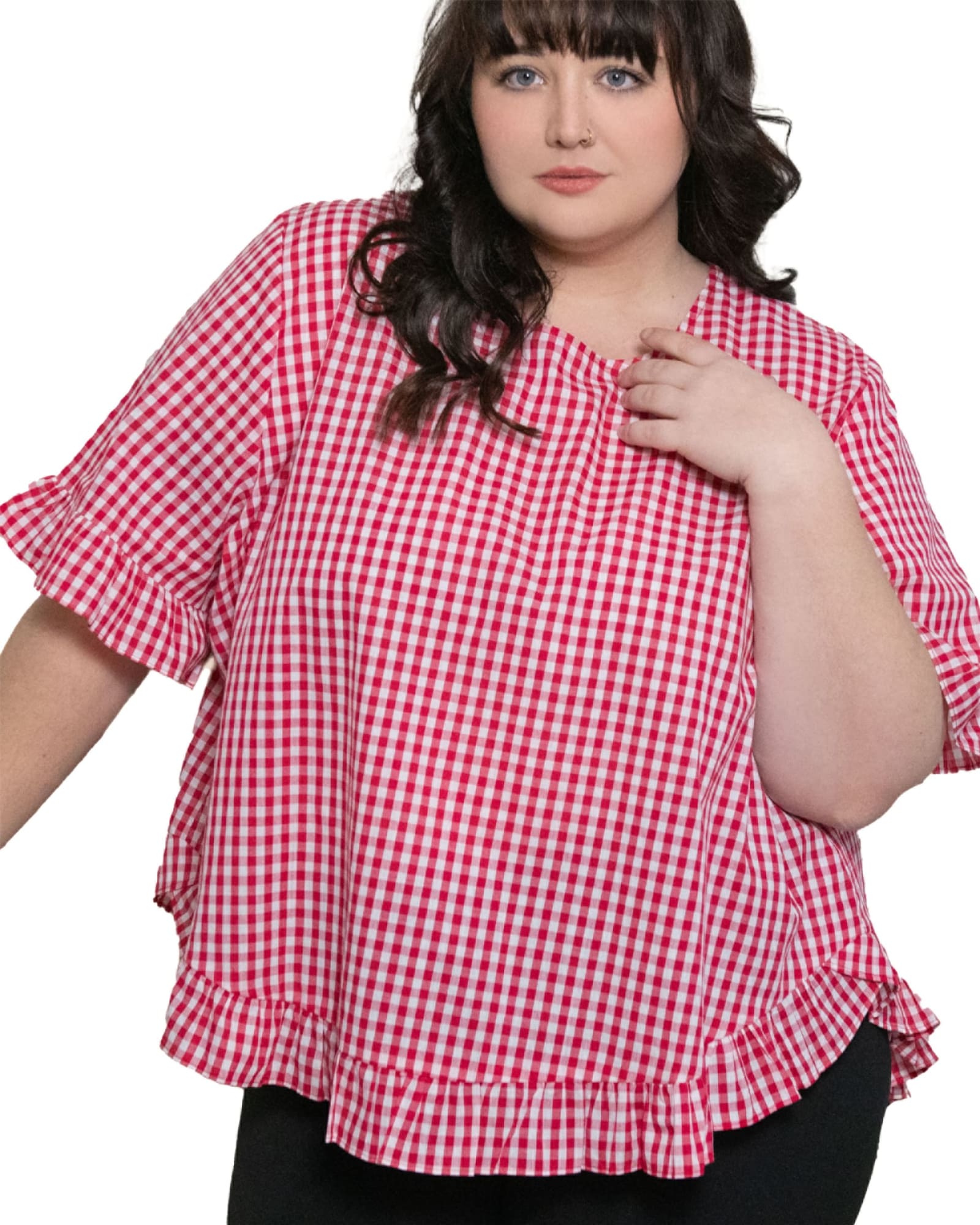 Kayla Clip Dot Chiffon Blouse