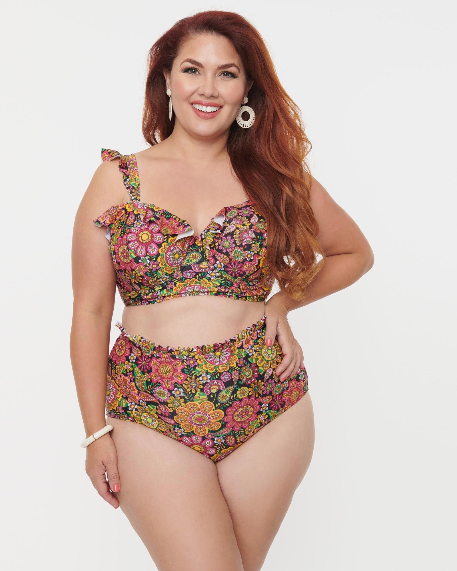 European High Waisted Womens Plus Size Swimsuits With Padded Chest Stripes  And Slim Belly Design For Beach And Pool From Dahuangtao, $23.51