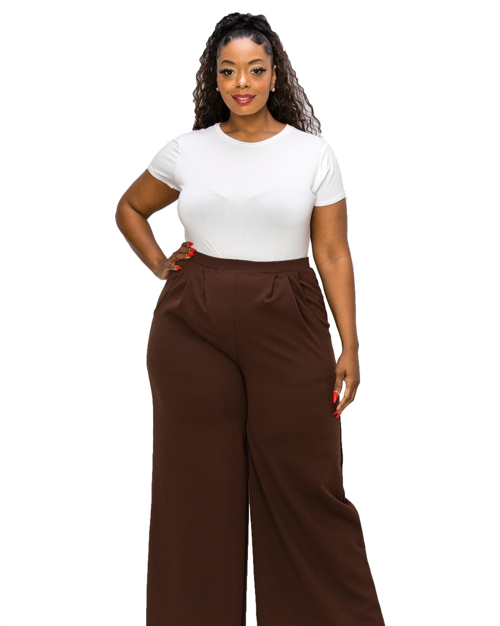Plus Size Wide Leg Trousers, Palazzo Trousers