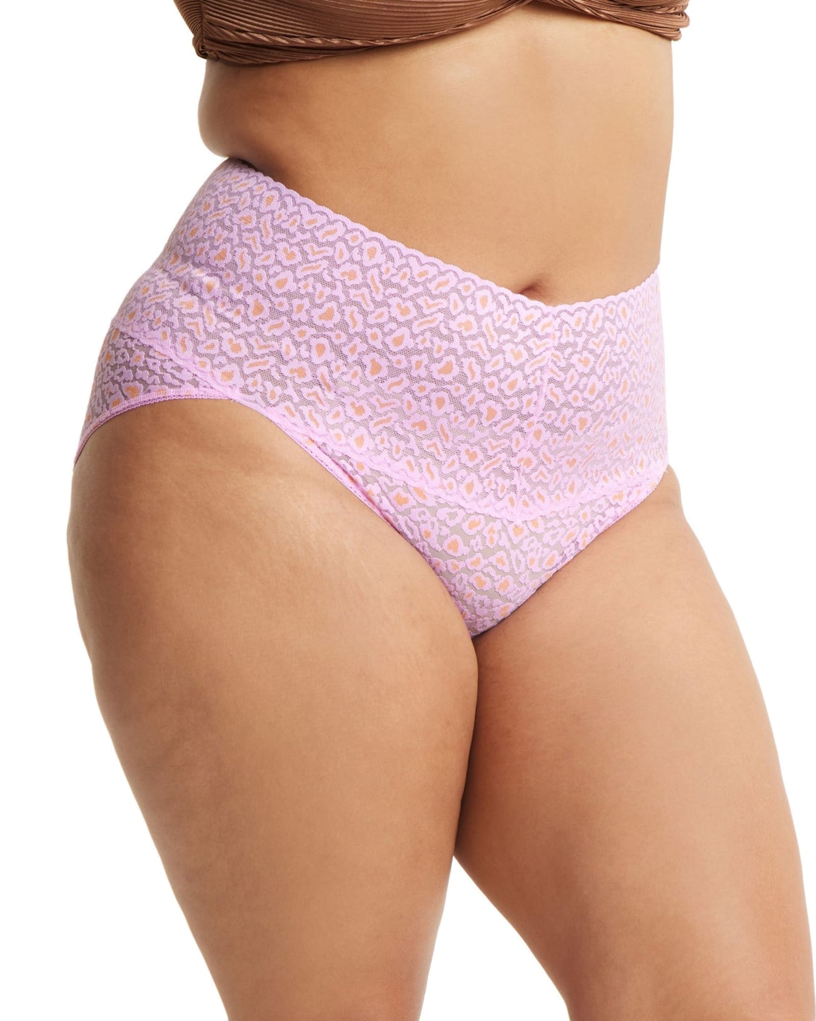 CROSS-DYED LEOPARD RETRO V-KINI PLUS | PNOR-ROSE PETAL/ORANGE BLOSSOM