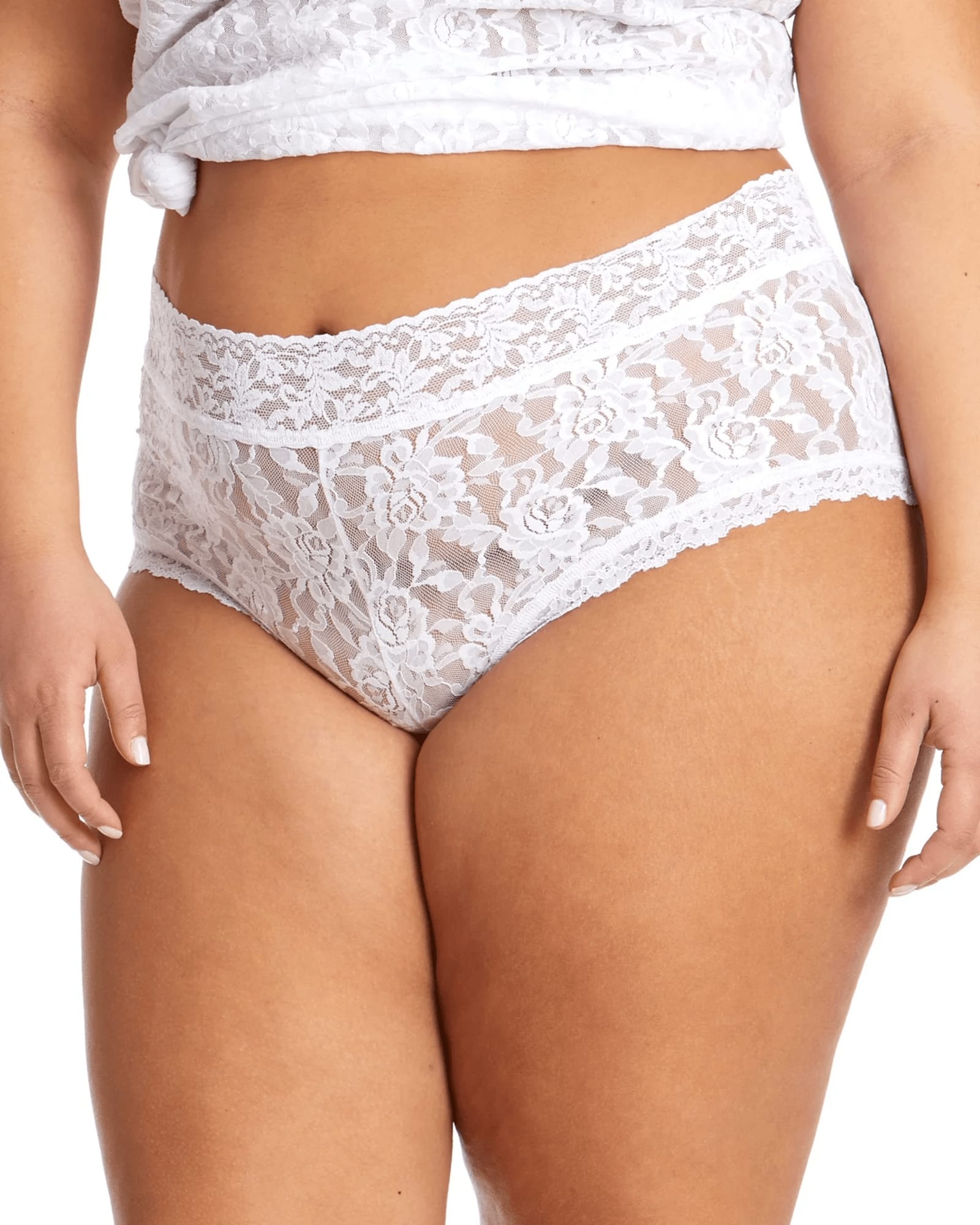 Brand New 8-26 Lace Womens White Underwear Undies Panties Plus Size Lingerie