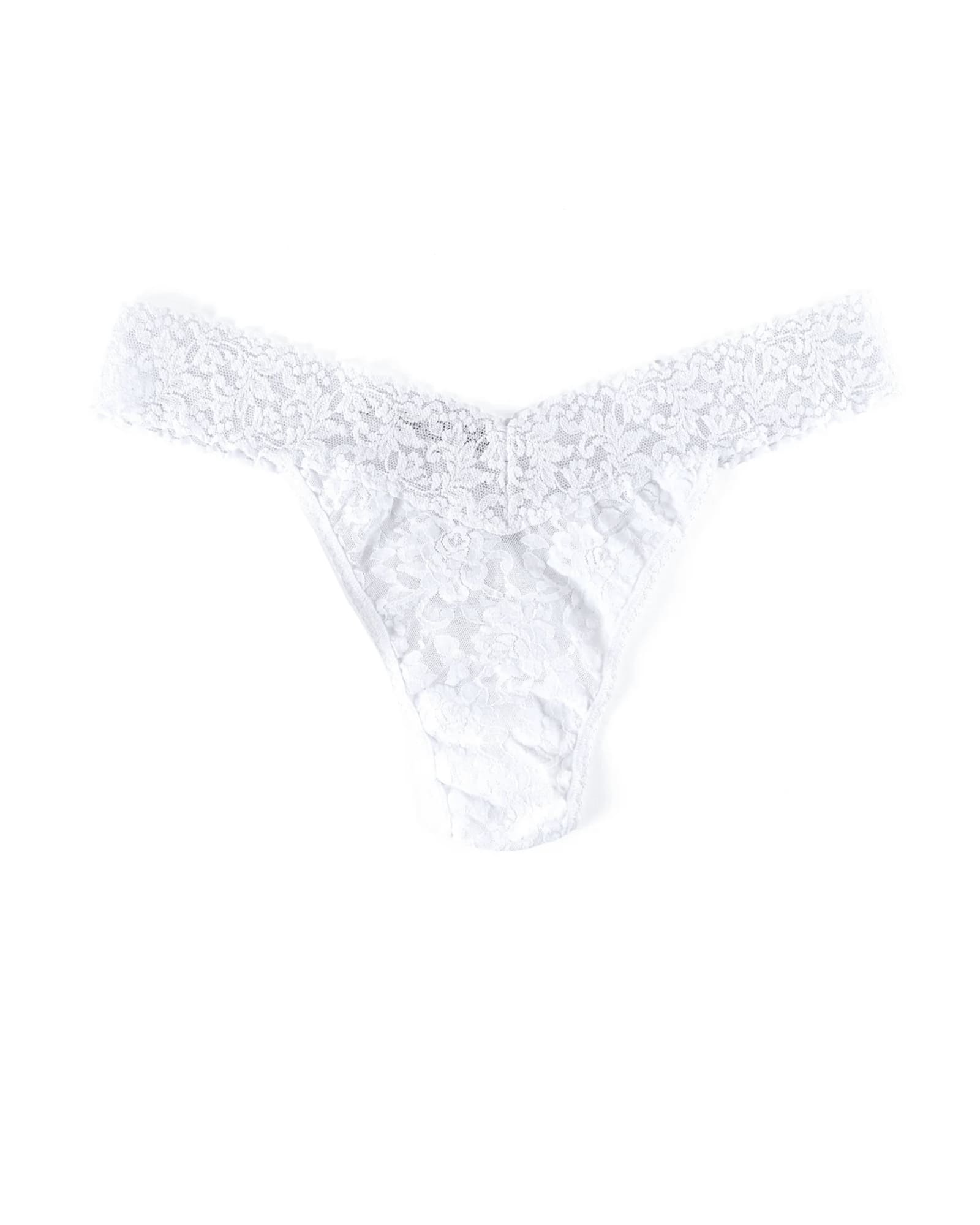 SIGNATURE LACE PLUS THONG | WHIT-WHITE