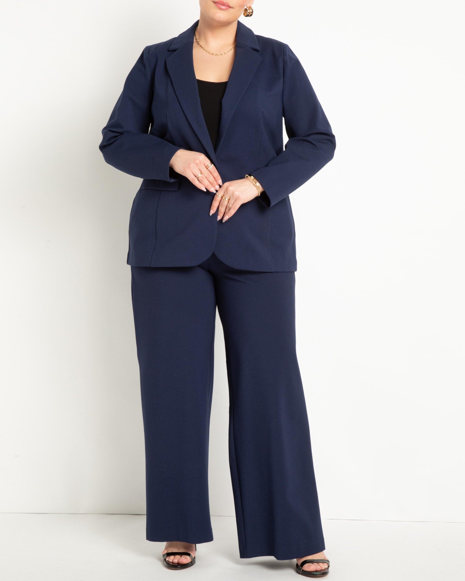 The Ultimate Stretch Suit Wide Leg Pant | Maritime Blue