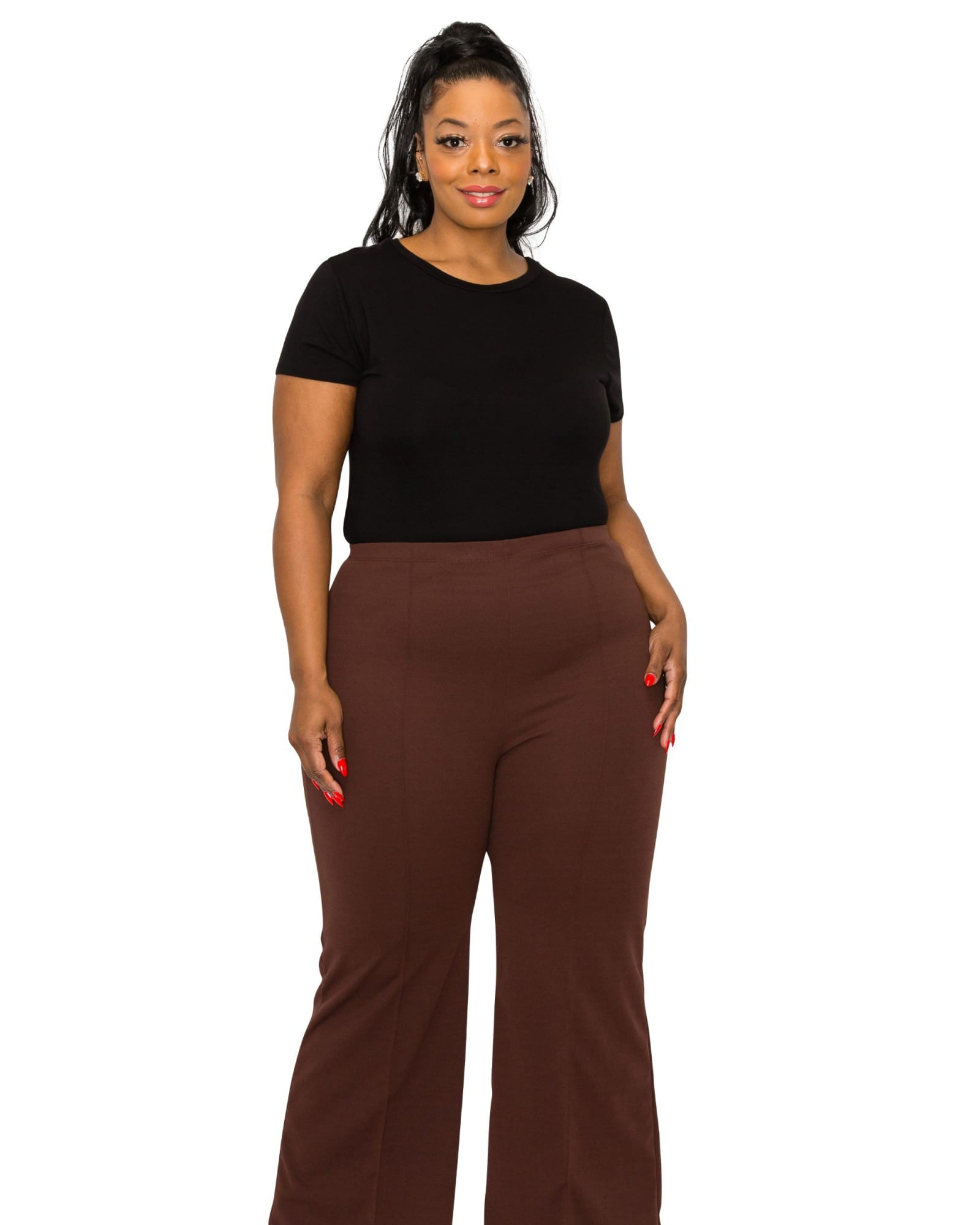 Wrinkle-Free Stretch Dress Pants Plus Size For Women Pull-on  Pant Ease Into Comfort Office Pant XL-DD