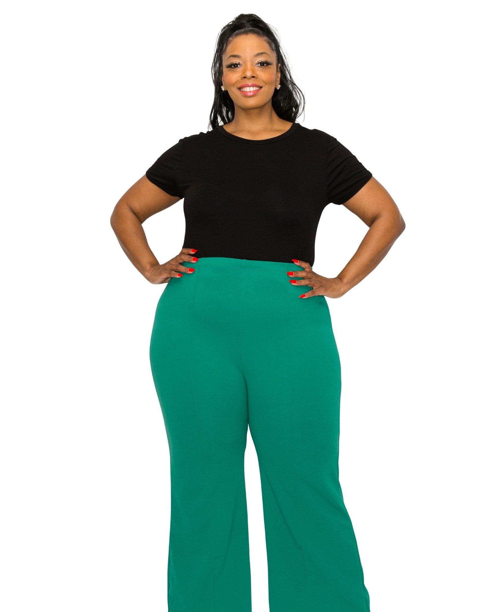 Plus Size Green Pants For Women