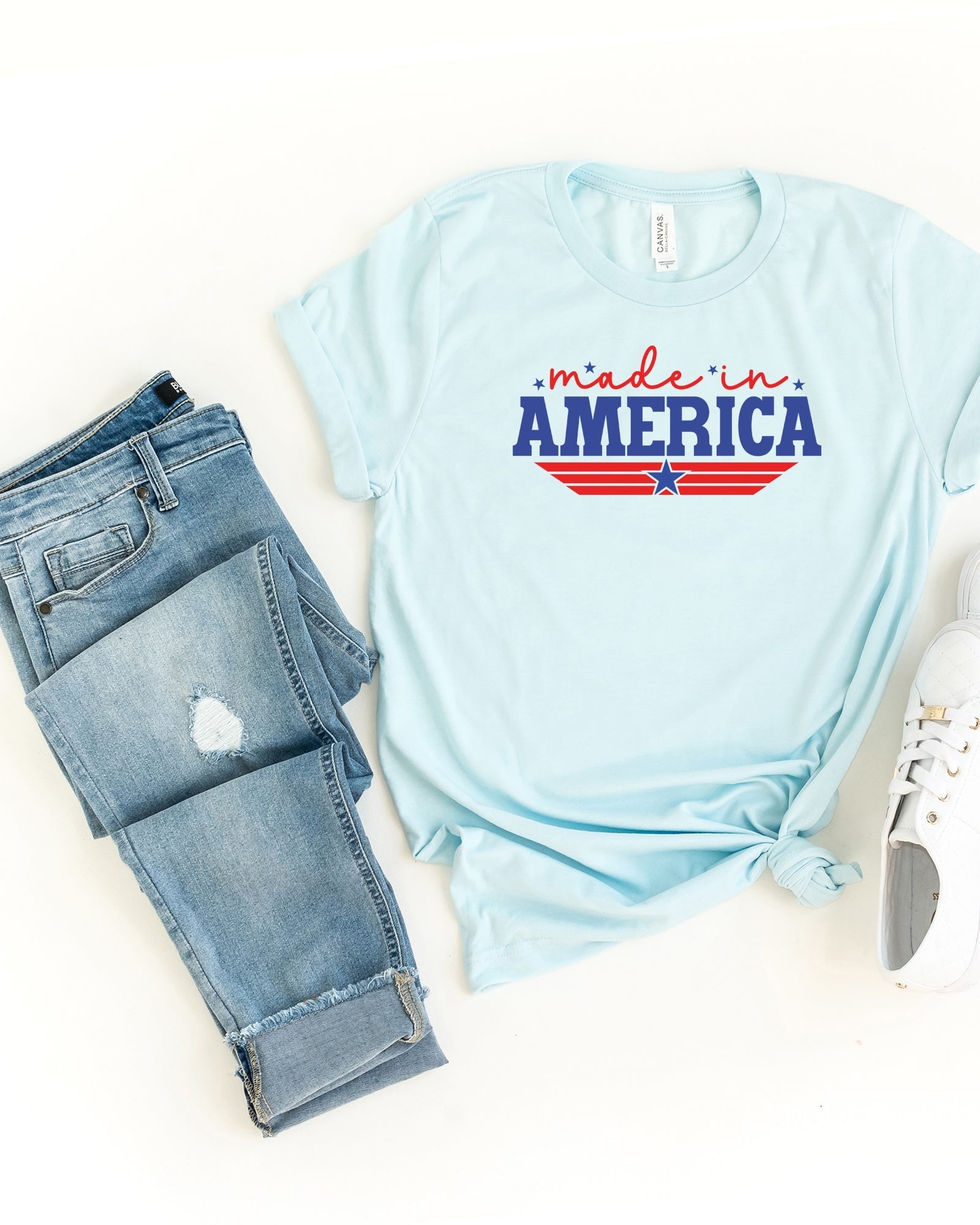 Made In America Stripes | Ice Blue