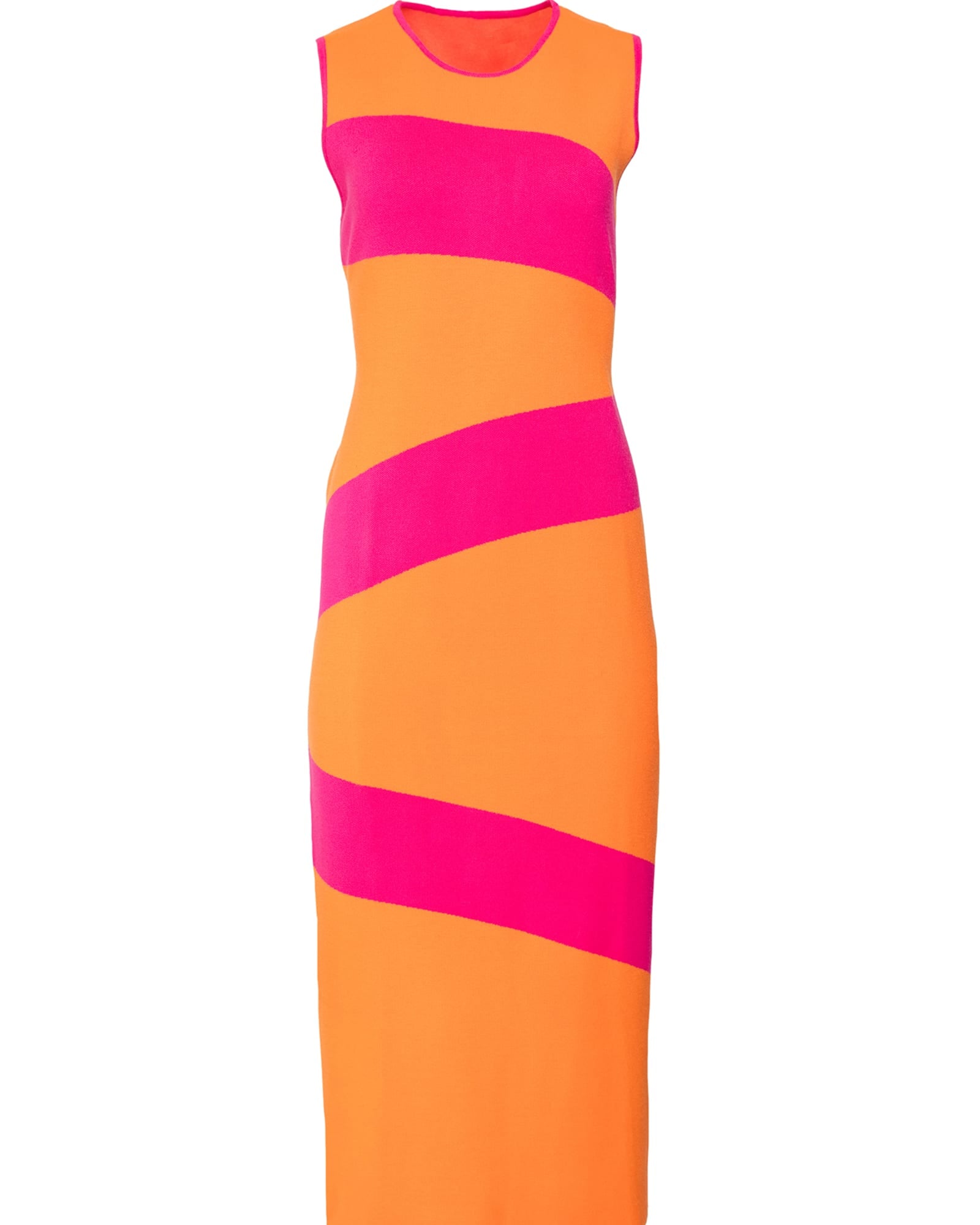 Swirl Knit Midi Dress | Orange