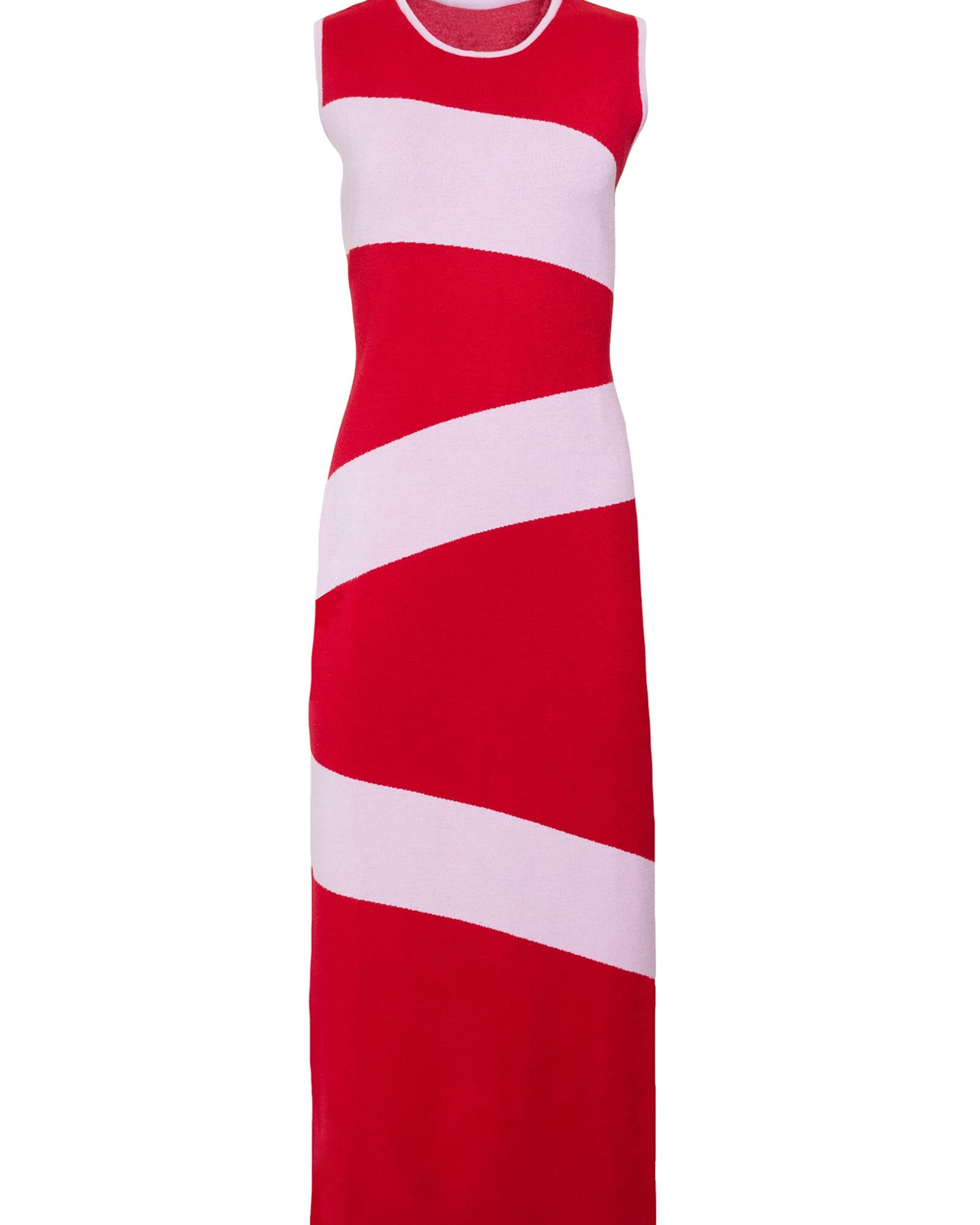 Swirl Knit Midi Dress | Red