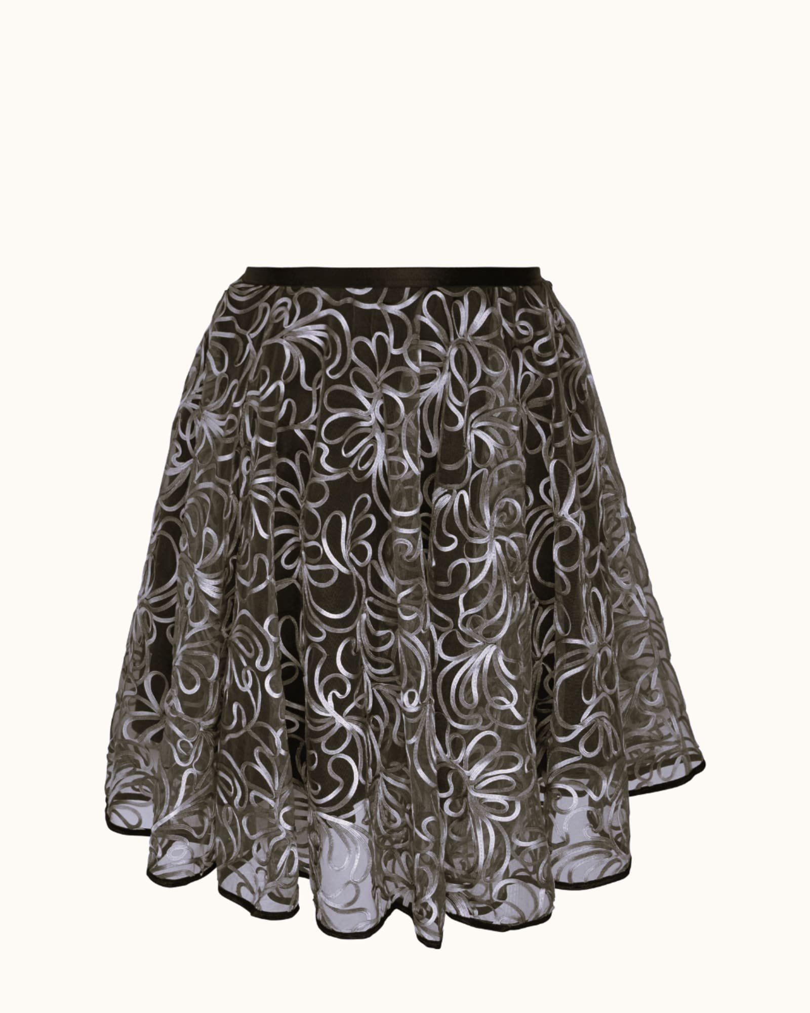 Overlay Party Skirt | Charcoal Ombre
